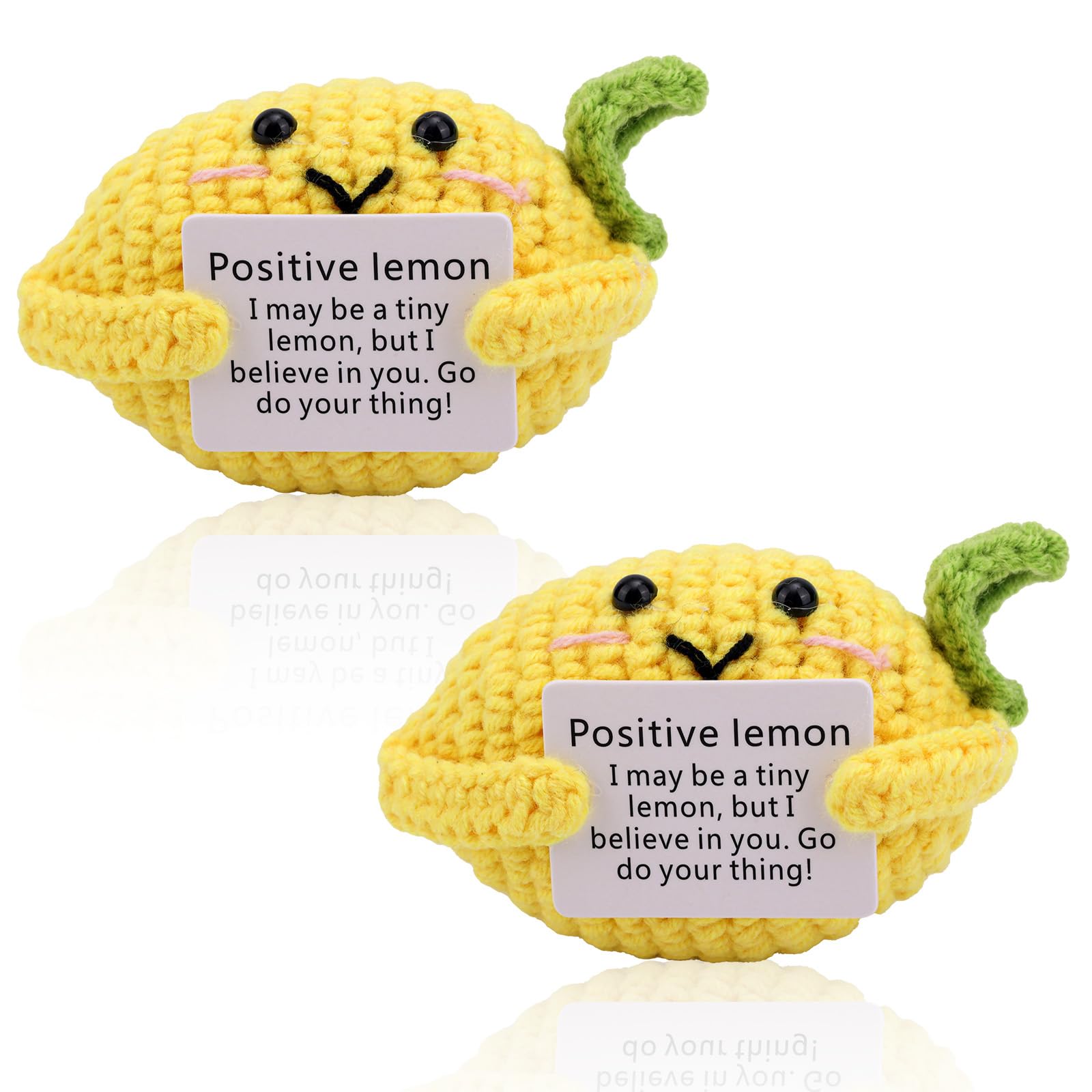 NQEUEPN Funny Positive Lemon, Mignon Jouet De Poupée Citron Avec Ca Dencouragement Poupee Jouets Au Crochet Decor Drole D Amz