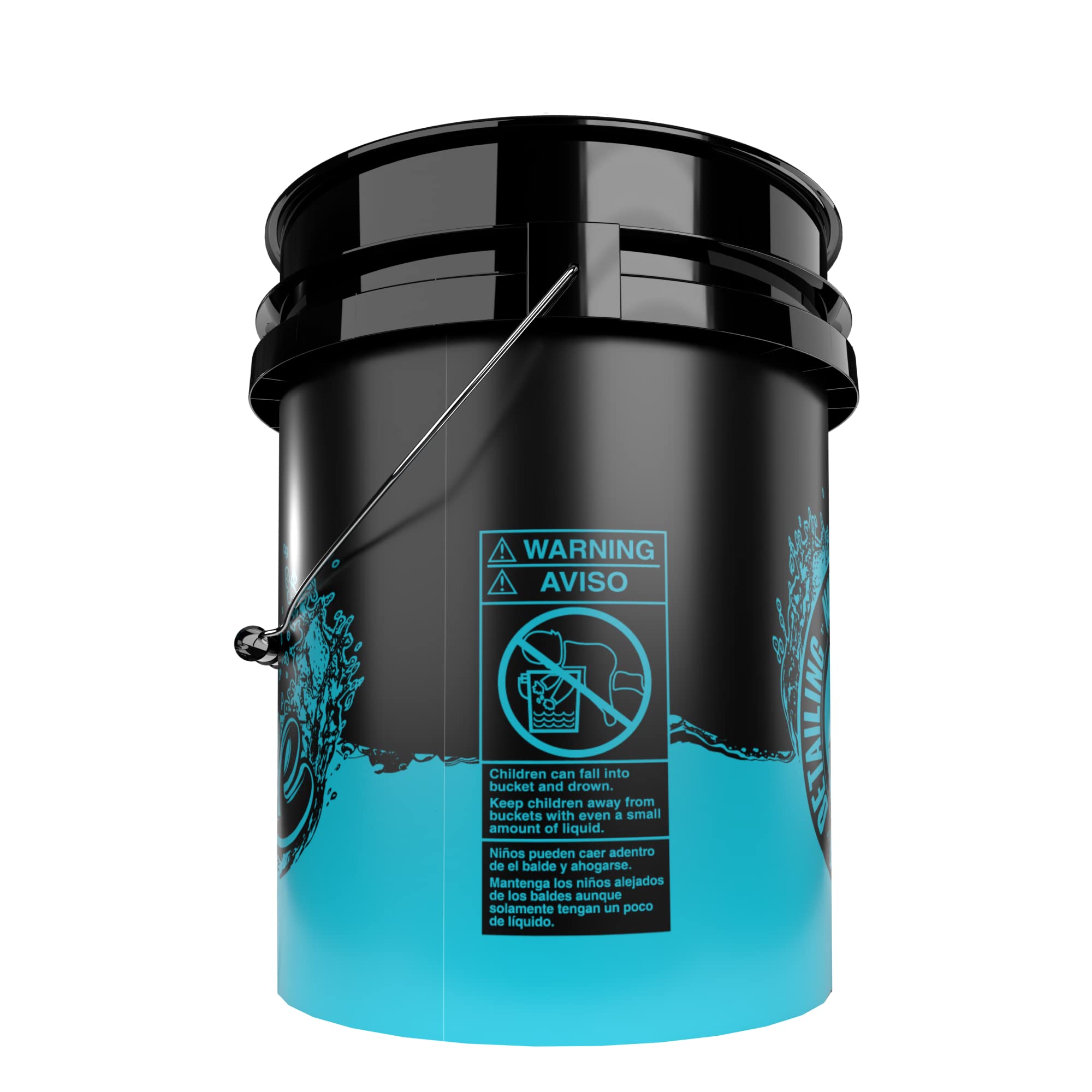 Nuke Guys - Wash Bucket - GritGuard 5 GAL (ca. 20 L) Wascheimer speziell für Zwischenspülen des Waschhandschuhs - 3 Eimer Waschmethode - schonende Fahrzeugpflege - sanfte Handwäsche - schont Lack