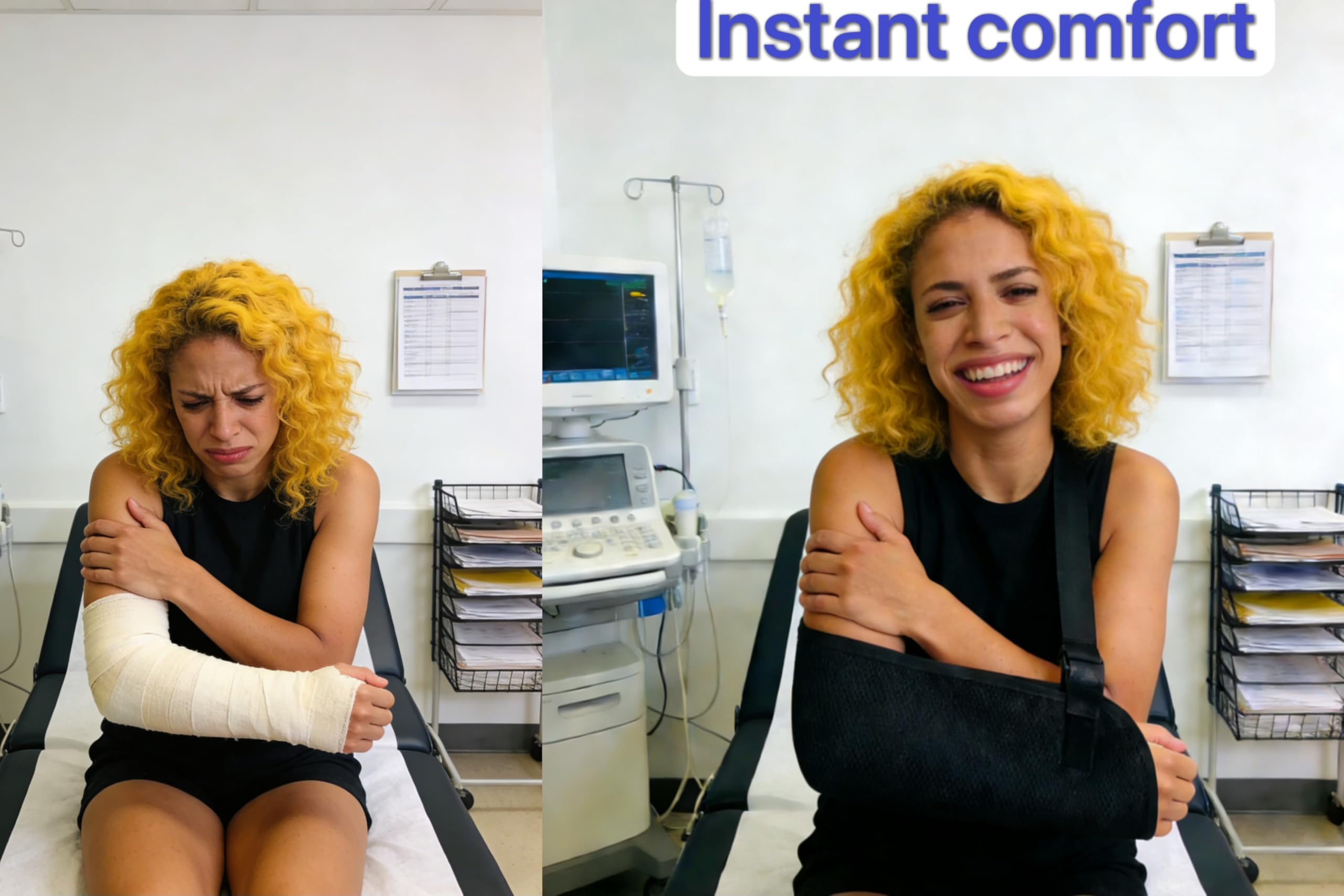 Immobilizzatore per braccio-spalla: supporto per polsino dei rotatori. Fascia medica per strappi a spalla, clavicola e gomito, fratture, lussazioni, rotture e lesioni post-operatorie. Unisex