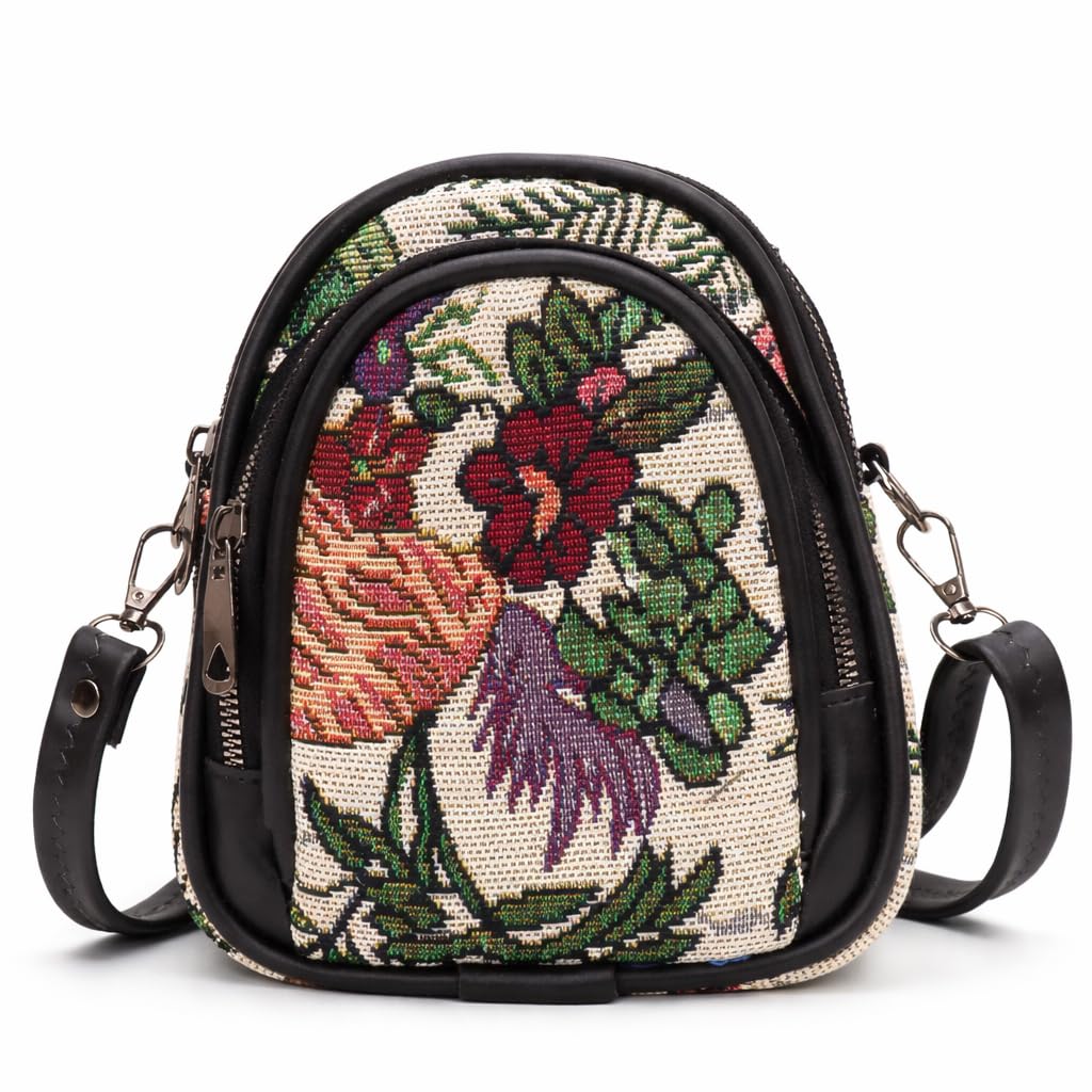 Women Ethnic Printed Mini Sling Bag | Stylish Crossbody Shoulder Bag for Girls & Ladies | Multi-Color Fabric Handbag for Daily Use, Travel & Party-image-17