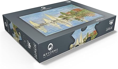 Miniatura 3 de Claude Monets Regattas at Argenteuil 1872 - Rompecabezas premium de 1000 piezas para adultos