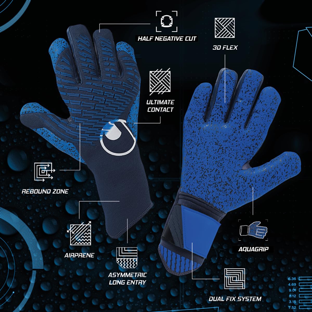 uhlsport FM Aquagrip Hn Gants de Gardien de But de Football Enfants et Adultes