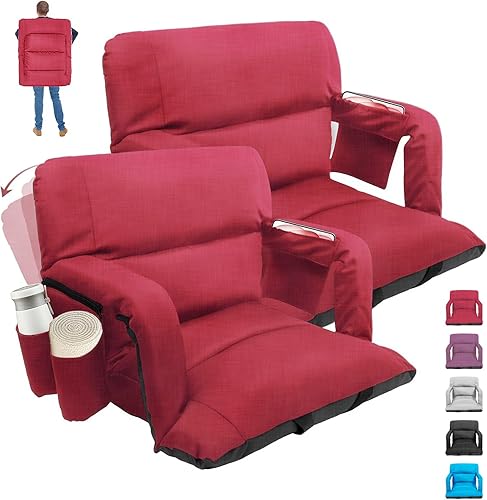 Asientos de estadio con soporte para el respaldo, sillas anchas de estadio con respaldo y cojín, asientos de estadio estilo sofá, 6 posiciones