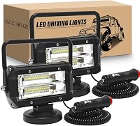 RIGIDON 2x LED Munkalámpa Mágneses Talppal 72W 12V Offroad Terepjáró Traktor 1