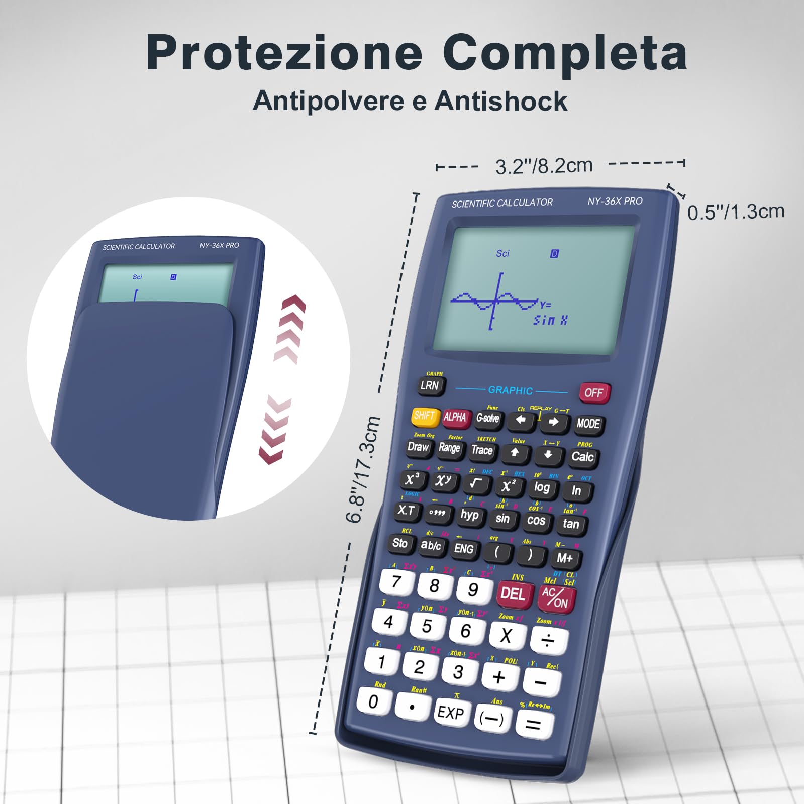 ROATEE 36X Pro Calcolatrice scientifica grafica con oltre 360 ​​funzioni e display ad alta risoluzione,È una calcolatrice avanzata adatta a studenti e ingegneri