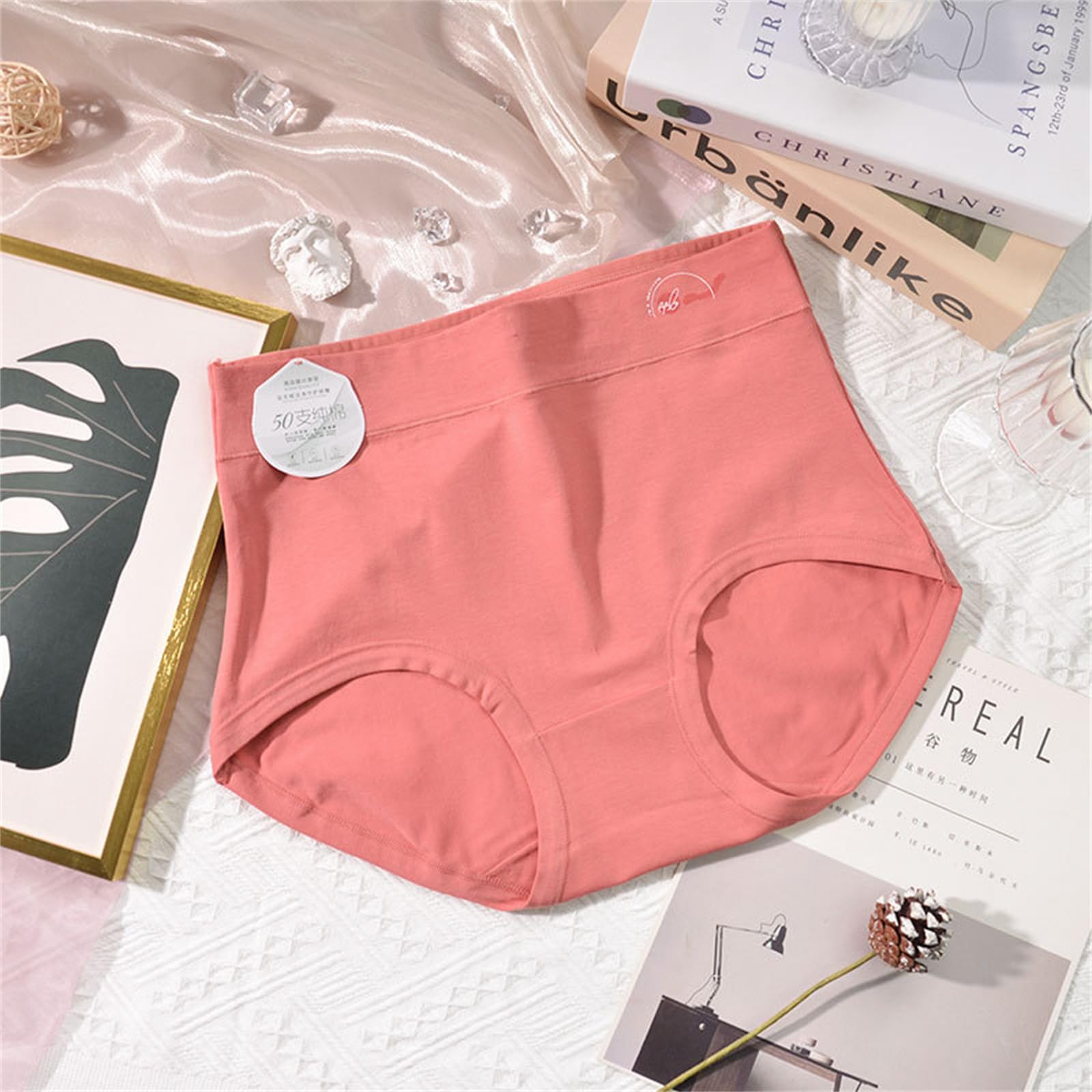 Slip Donna Biancheria Intima da Donna Plus Size Traspirante in Cotone Autunno E Inverno 5 Confezioni