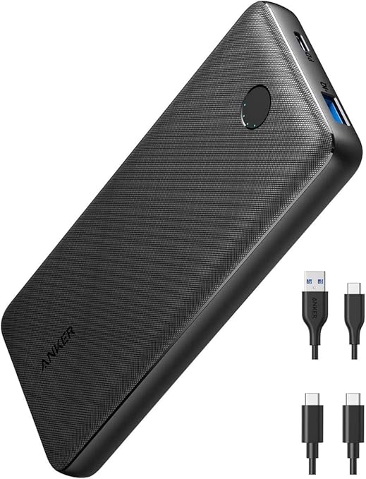ANKER Portable Charger, 20000mAh Battery with 20W USB-C Output, Supports Power Delivery, 525 Power Bank (PowerCore Essential 20K PD) for iPhone 14/15/16 Series, Samsung, iPad Pro, and More