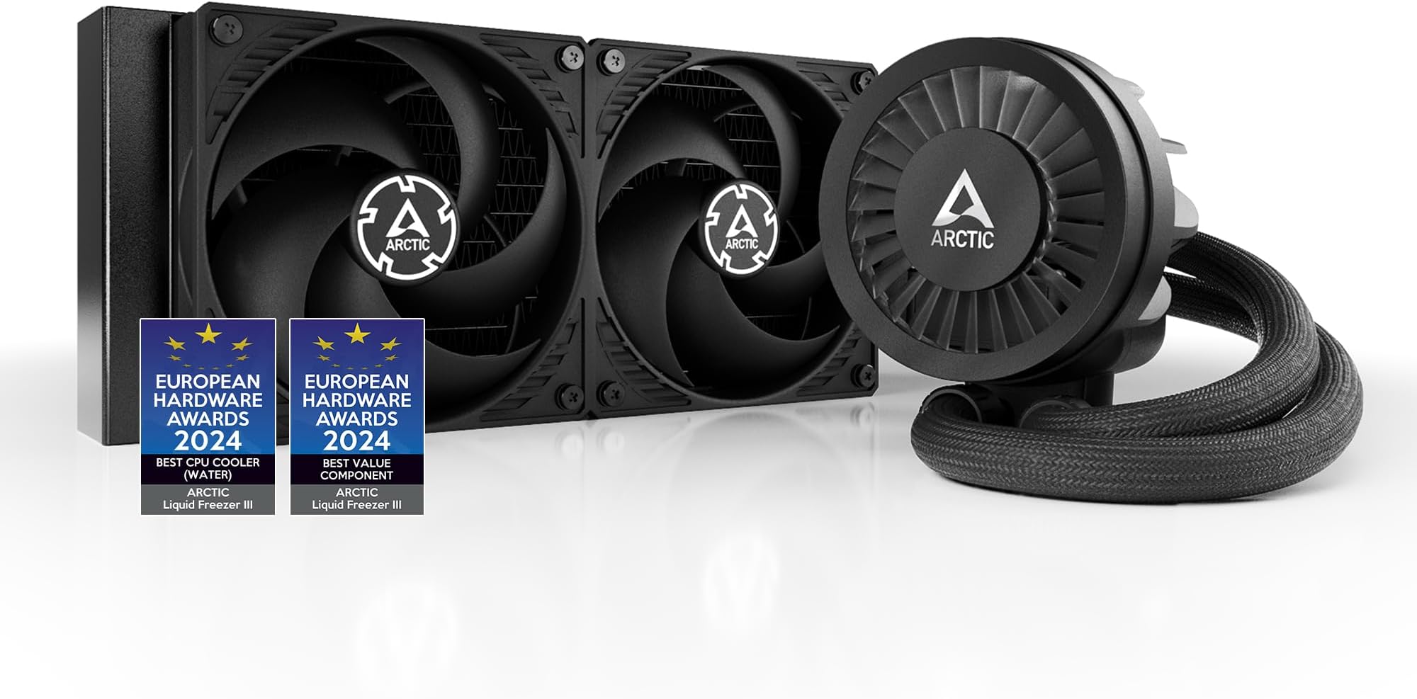 ARCTIC Liquid Freezer III 280 - Water Cooling PC, All-in-One CPU AIO Water Cooler, Intel & AMD compatible, efficient PWM-controlled pump, fan: 200-1700 rpm, LGA1851 and LGA1700 Contact Frame - Black