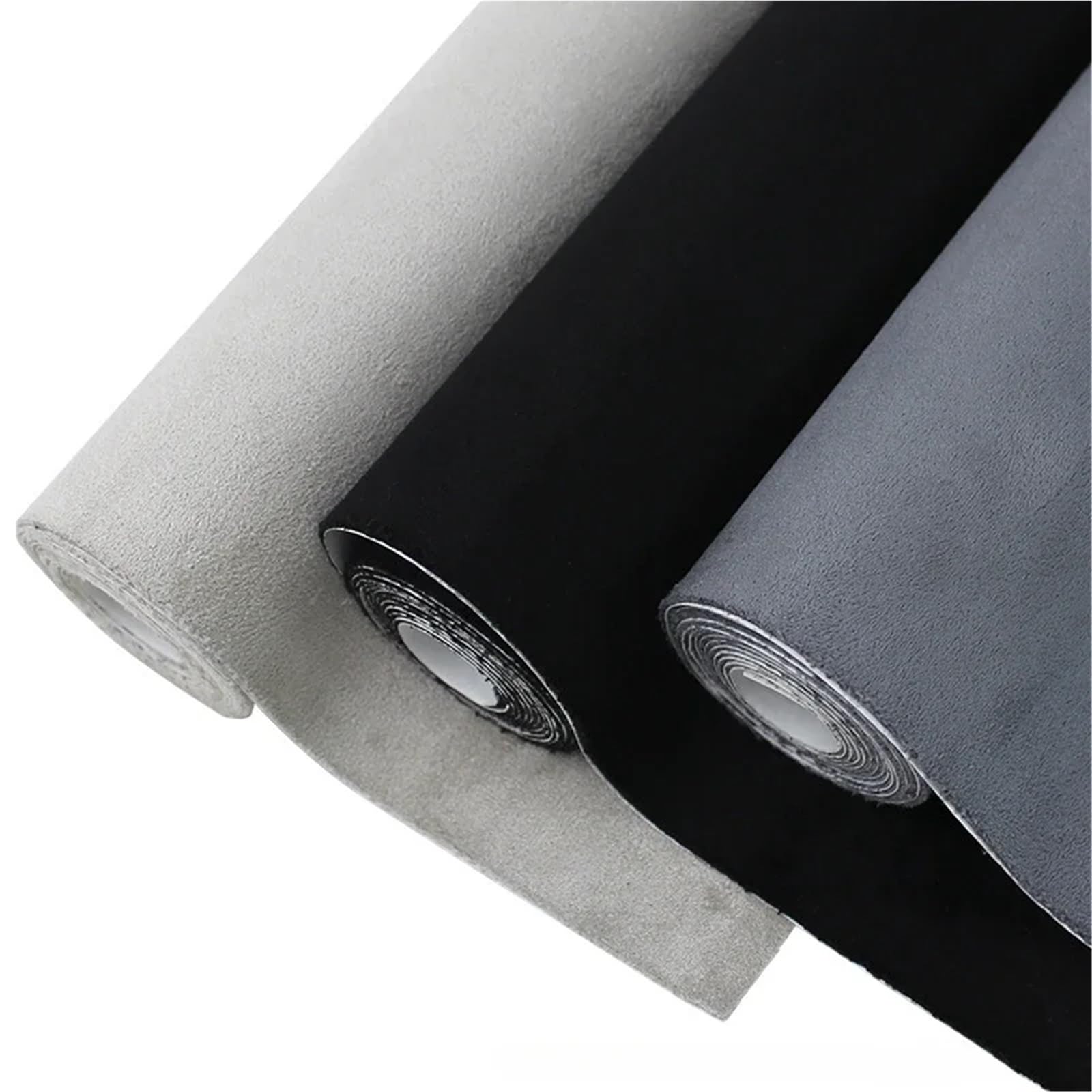 Autohimmelstoff,Dachhimmel Stoff Selbstklebend 50 cm * 100 cm/200 cm/300 Selbstklebendes Wildledergewebe Klebriges Ledertuch for die Autoinnenausstattung DIY Türwerkbank(Dark Grey,50cm x 300cm)