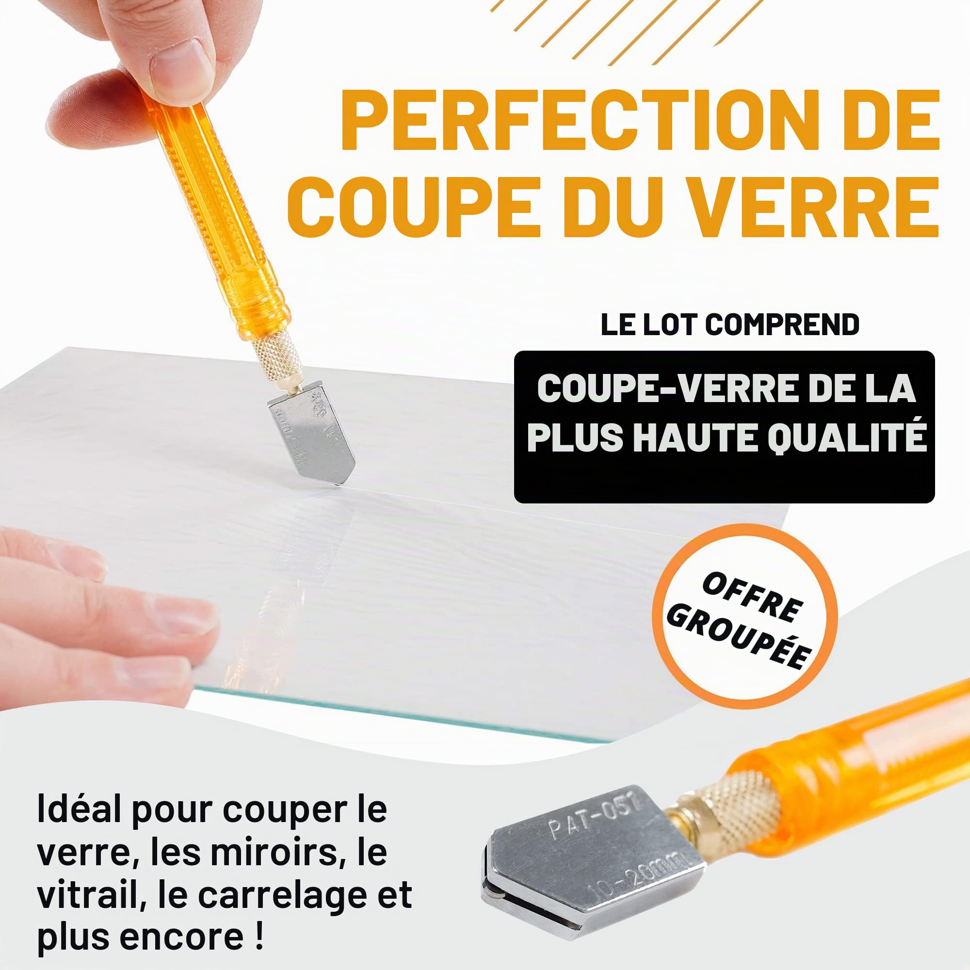 Home Pro Shop Coupe Verre Circulaire – Outil Coupe Verre pour Loisirs Créatifs – Outil Découpe Verre pour Bouteilles de Vin ou de Bière – Kit Complet avec Gants & Accessoires de Sécurité