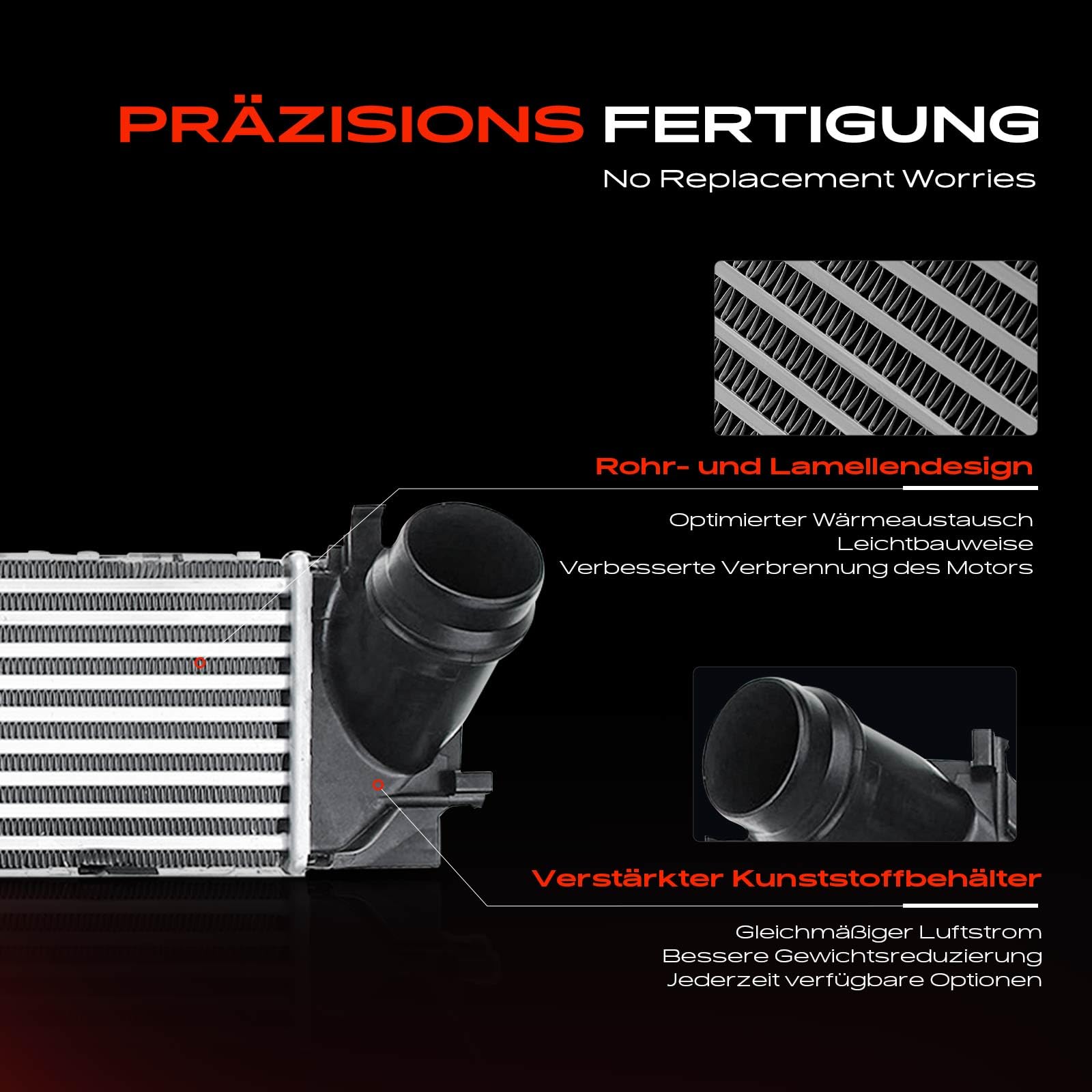 Frankberg 1 x turbo chłodnica powietrza do ładowania, kompatybilna z 1 serii F20, F21, 2010, dziś, serii 3, F30, F31, F80, 2011-2019, 4, F32, F33, F36, F82, F83, 2013, dzisiaj Replace# 17517606060606000000006000000176000 0530