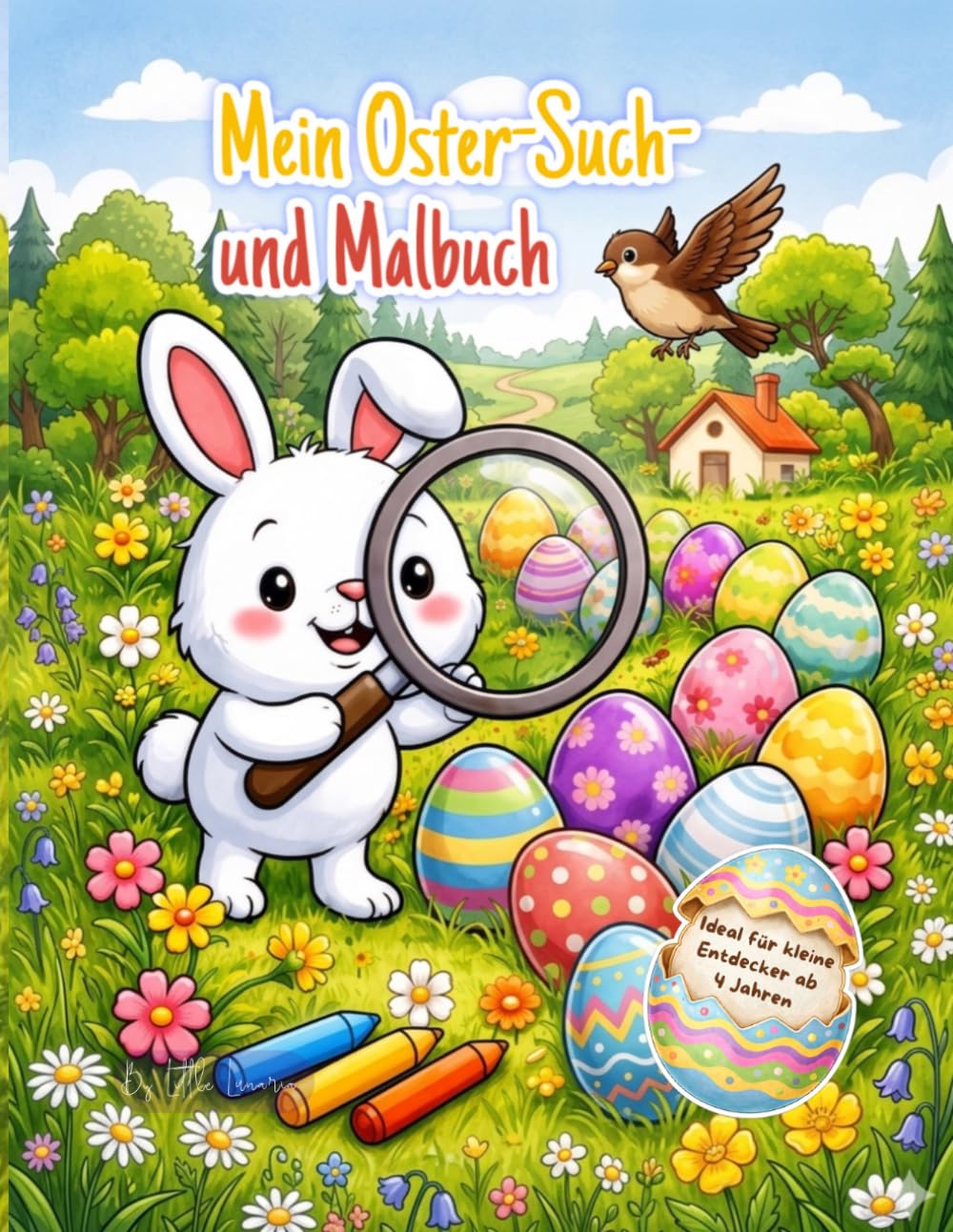 Mein Oster-Such- und Malbuch: Oster Malbuch & Suchbuch für Kinder ab 4 Jahren – 34 Ausmalbilder, Suchbilder und Rätsel, einfache Motive, dicke Linien, Beschäftigungsbuch & Geschenk zu Ostern