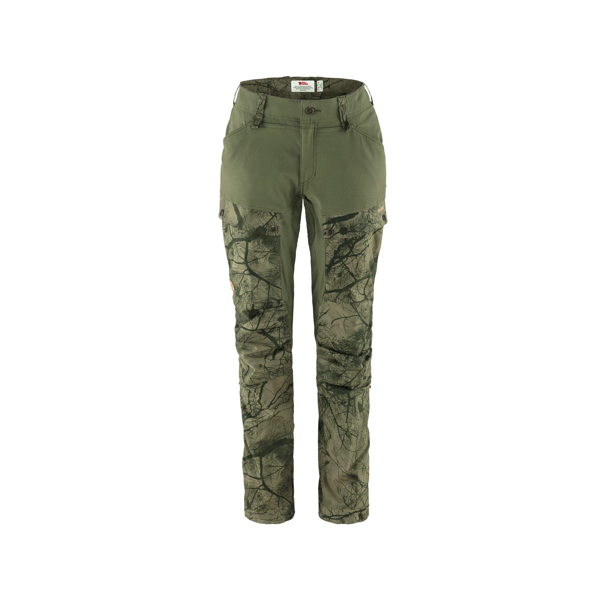 FJALLRAVEN F89852-626-625 Keb Trousers Curved W Reg Green Camo-Laurel Green 42