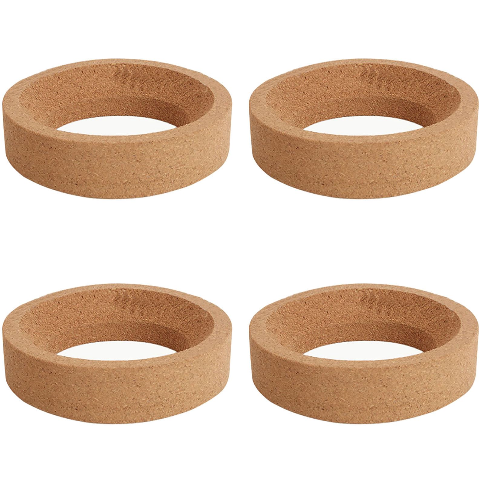 4PCS 110mm Flask Cork Laboratory Experimental Support, Cork Support Container Bottom Flask Stand, Popular Cork Support, Hip Flask Holder Cork Ring Stand, Round Bottom Wooden Supplies Cork Flasks