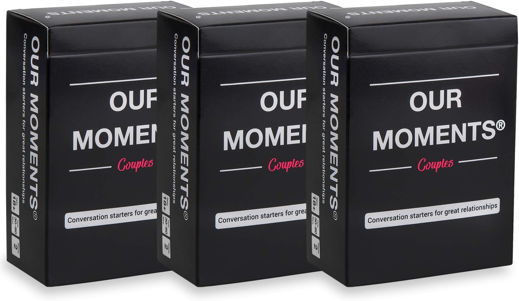 OUR MOMENTS Couples (Bundle of 3): 100 Thought Provoking Conversation Starters for Great Relationships - Fun Conversation Cards Game for Couples