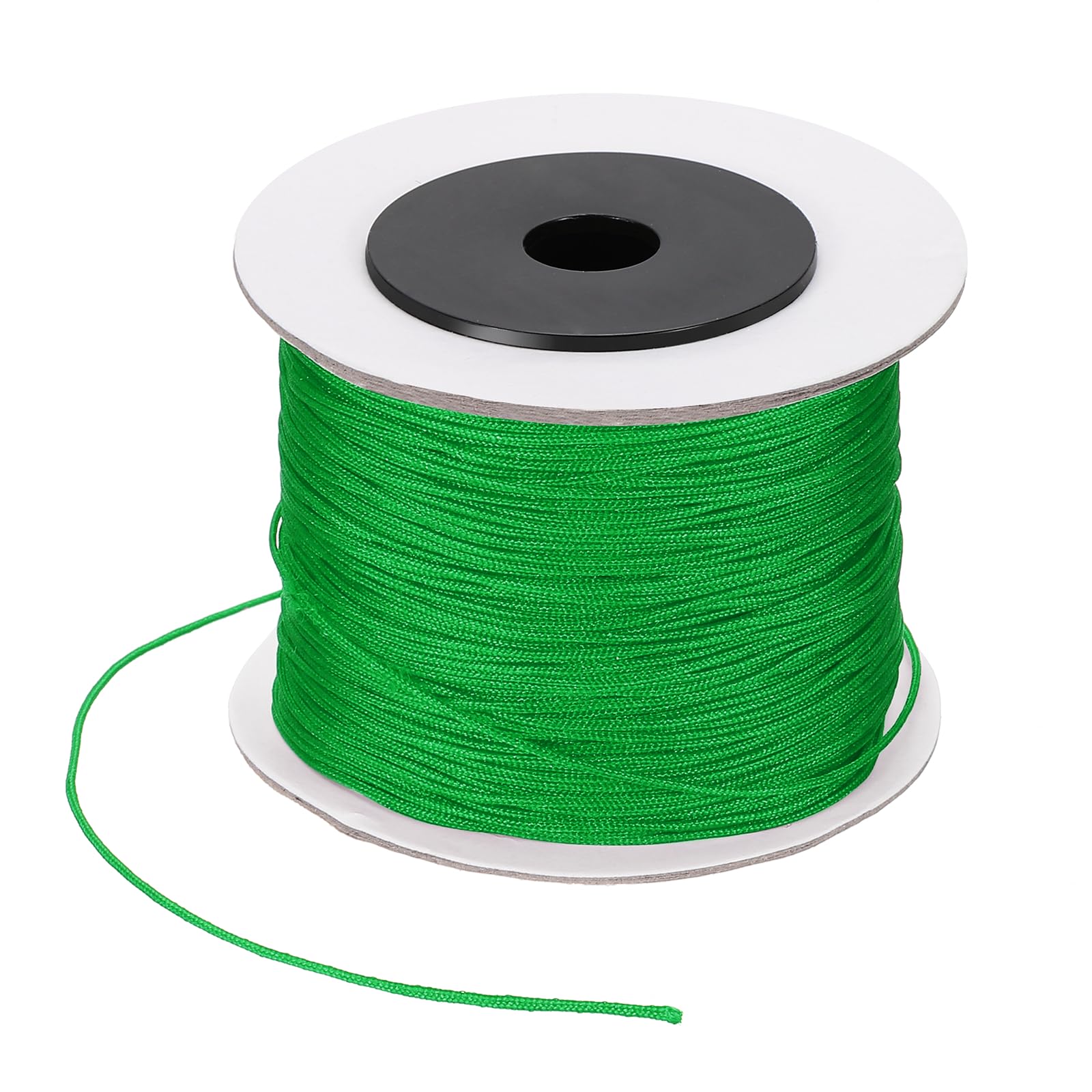 PATIKIL 110 Yard Nylon String for Bracelets, 0.8 mm Nylon Rope Cord Braided Ornament Lanyard Thread Universal Blinds Pull Strings for DIY Craft Bead Bracelet Making, Green