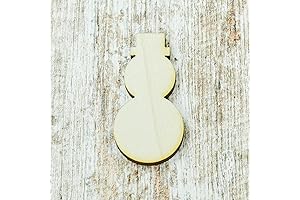 Snowy Blank Wooden Tokens - Artsy Ornament Cutouts