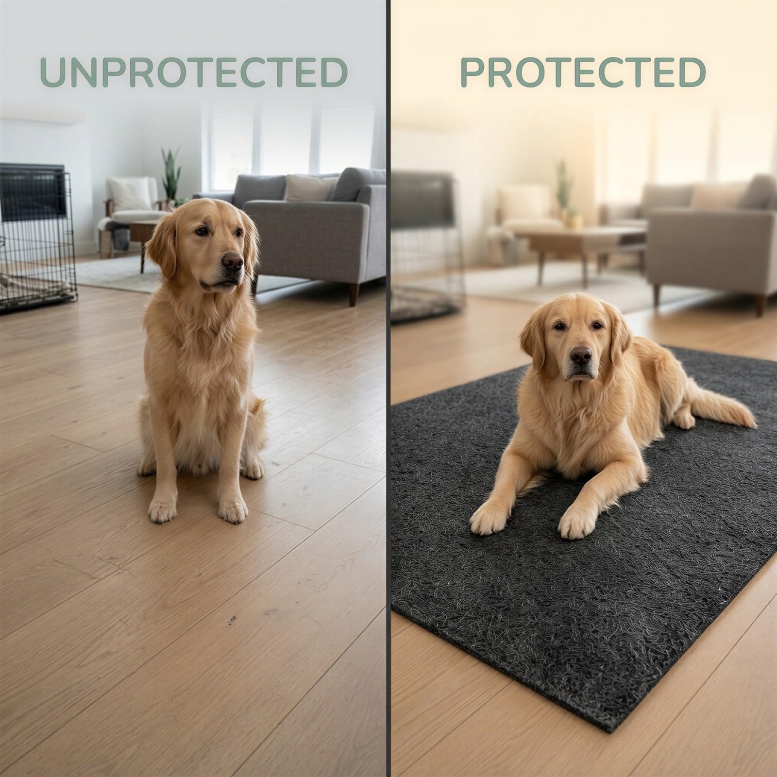 Tapis de Cage pour Chien, Tapis rectangulaire sous Cage, protège-Sol Gris foncé pour Kennel, Tapis en Feutre Lavable et réutilisable pour Fond de Cage et Protection du Sol intérieur