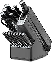 Ninja Foodi NeverDull 17-Piece Knife Block Set with Built-in Sharpener - German Stainless Steel, K32017