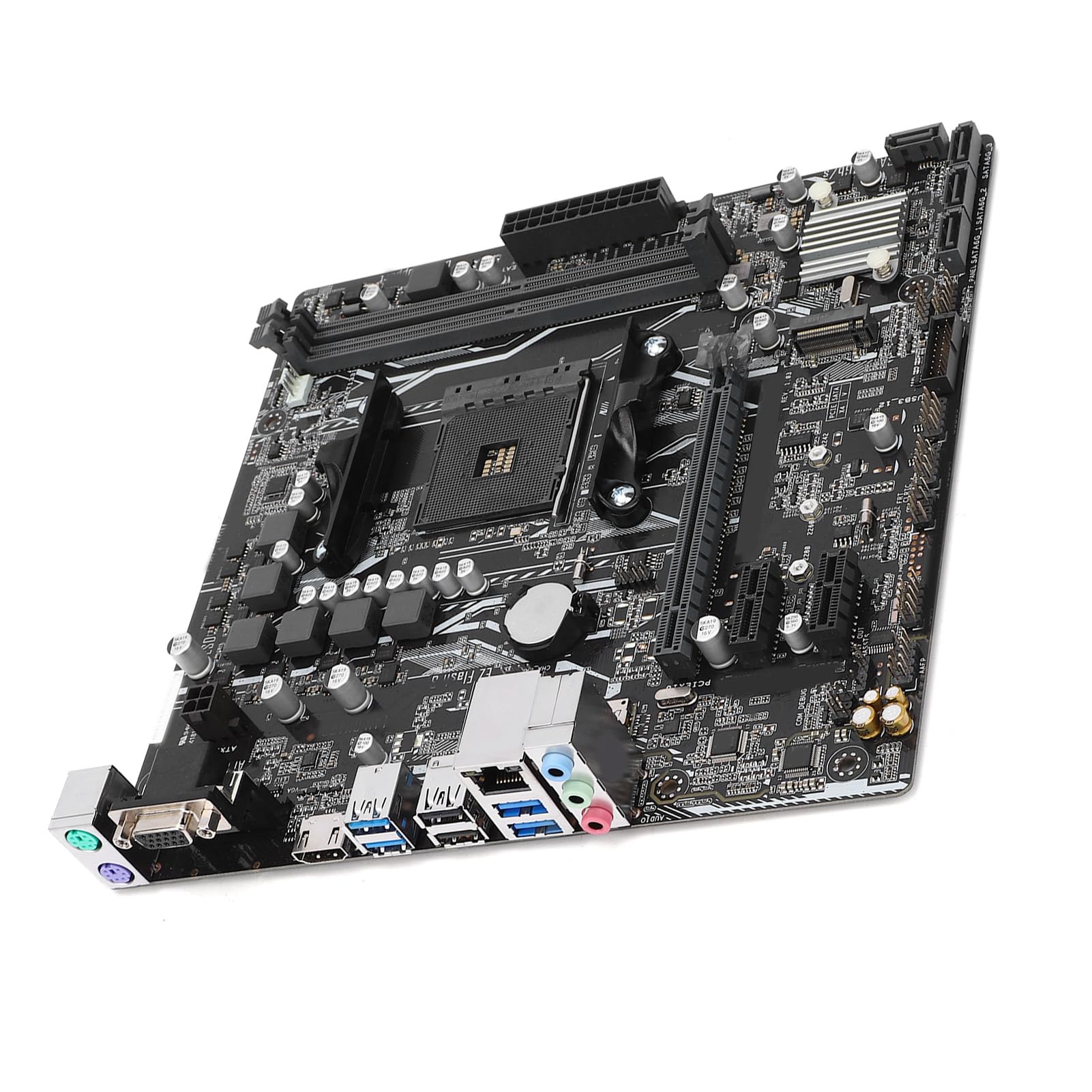 Karlak Scheda Madre A320M K Scheda Madre di AM4 DDR4 M 2 NVMe SATA USB 3.0 VGA Dual Channel 32 GB 3200 MHz OC RAID 0 1 10 con 4 SATA per APU Ryzen Athlon