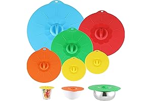 6PCS Silicone Lids OHOLA Microwave Splatter Cover