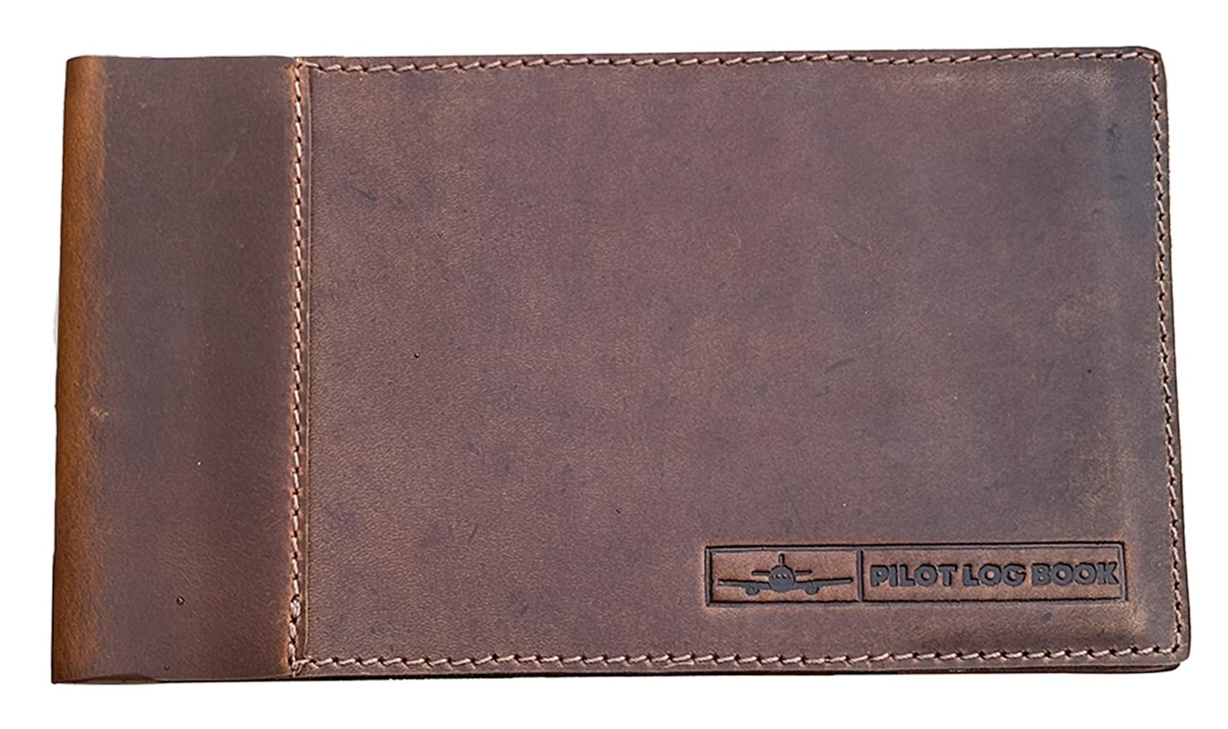 Pilot TL-SP-30 - Registro in pelle, ricaricabile, per piloti, in pelle goffrata, regalo ideale per aviatori