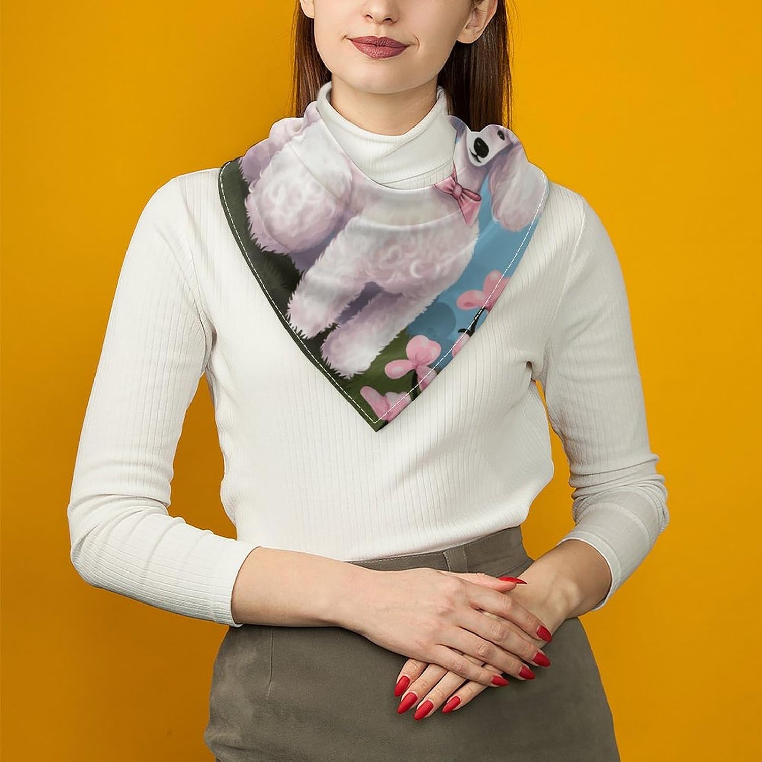 Square Silk Bandanas Extra Soft Neck Wraps Headscarf for Men Women image 5