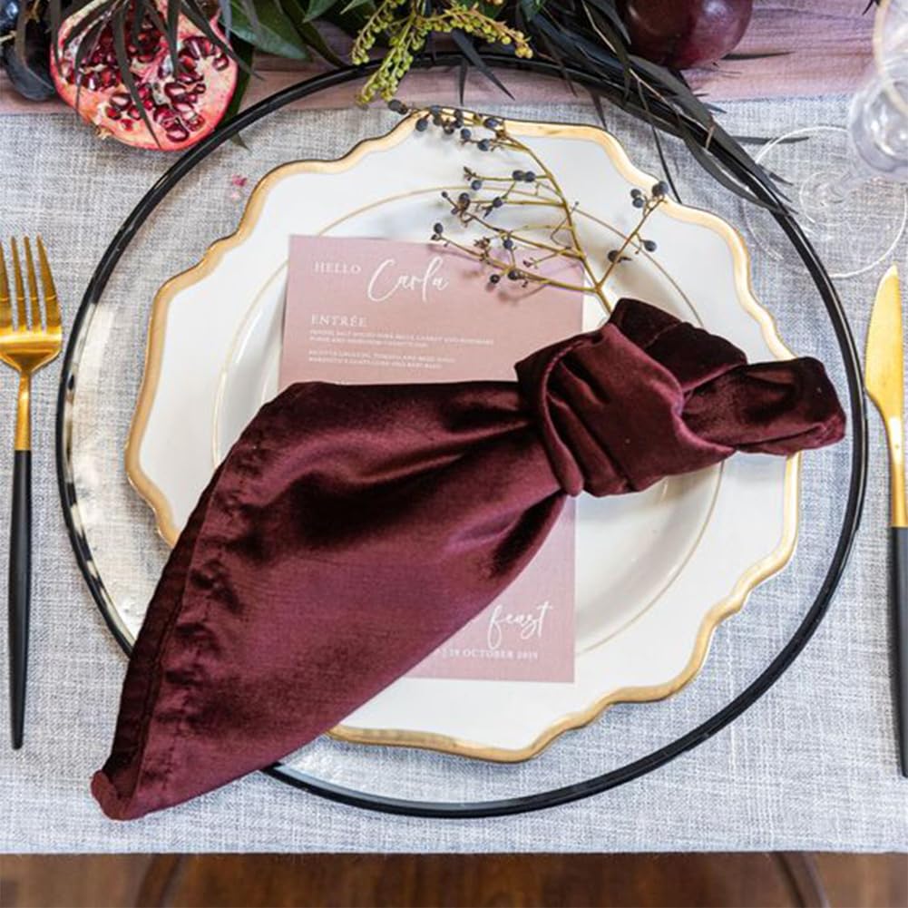 20 servilletas de terciopelo lavables servilletas de mesa reutilizables, 45 x 45 cm, suaves, cómodas, para bodas, cenas, Navidad, cumpleaños, fiestas, decoración de mesa, azul zafiro