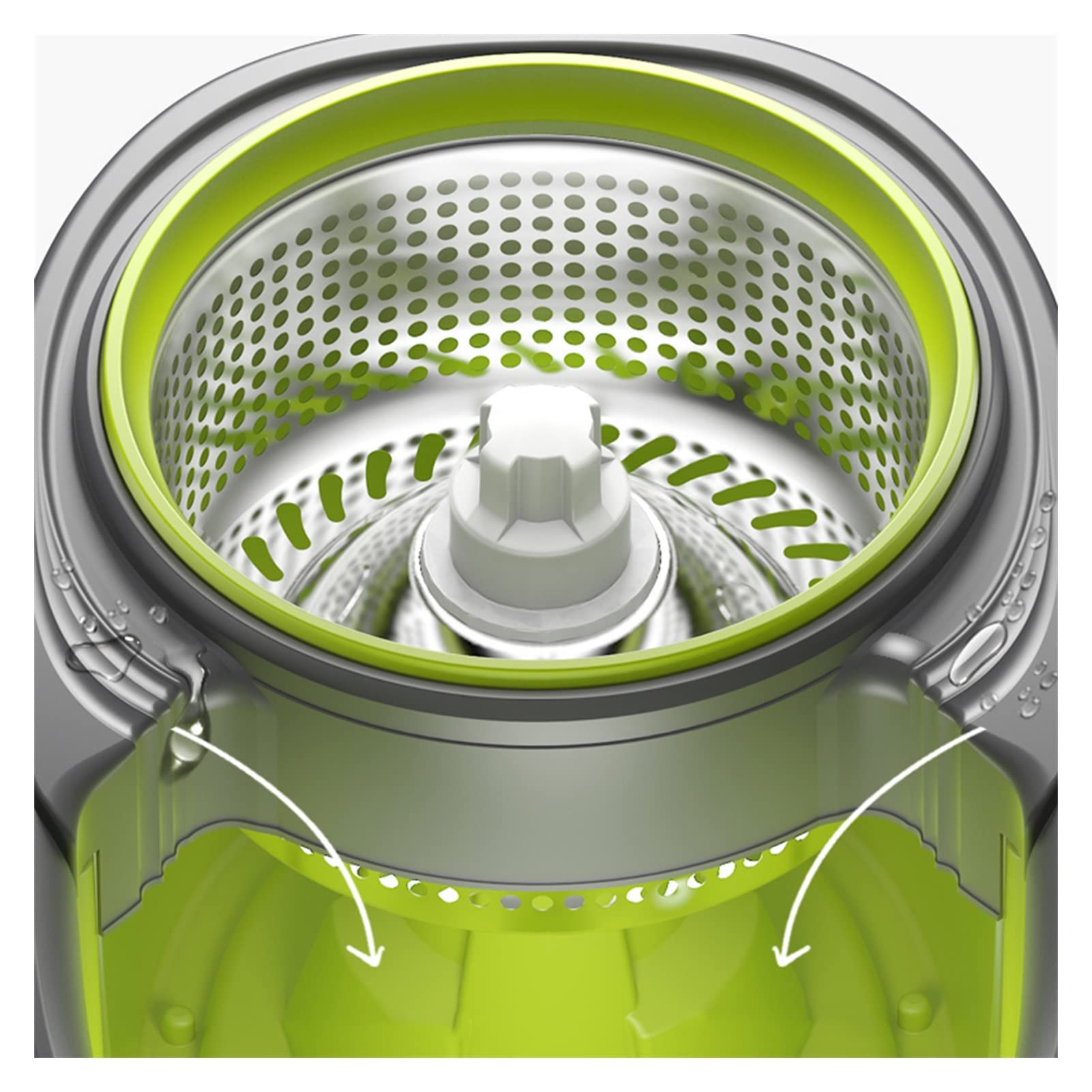 Juego de fregona y Cubo giratorios Spin Mop Bucket con Conjunto de escritorios, Mango Ajustable de Acero Inoxidable, for la Limpieza del Piso de la Cocina for el hogar Fregonas de Microfibra