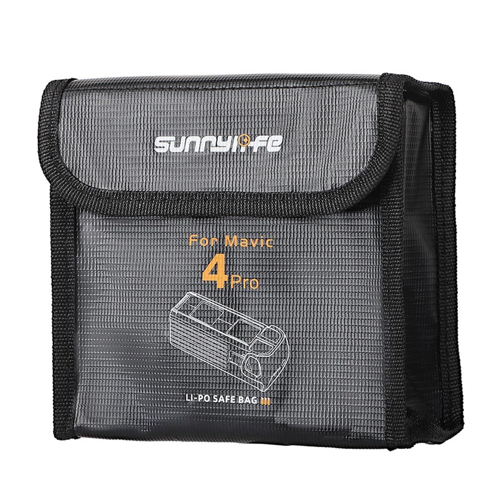 OURHZTB Explosion Proof Fireproof Lipo Battery Safe Bag Sleeve Case for DJI Mavic 4 Pro Drone Batteries Safe Storage Bag Guard Pouch Protective Cover (Storage of 3 Batteries)
