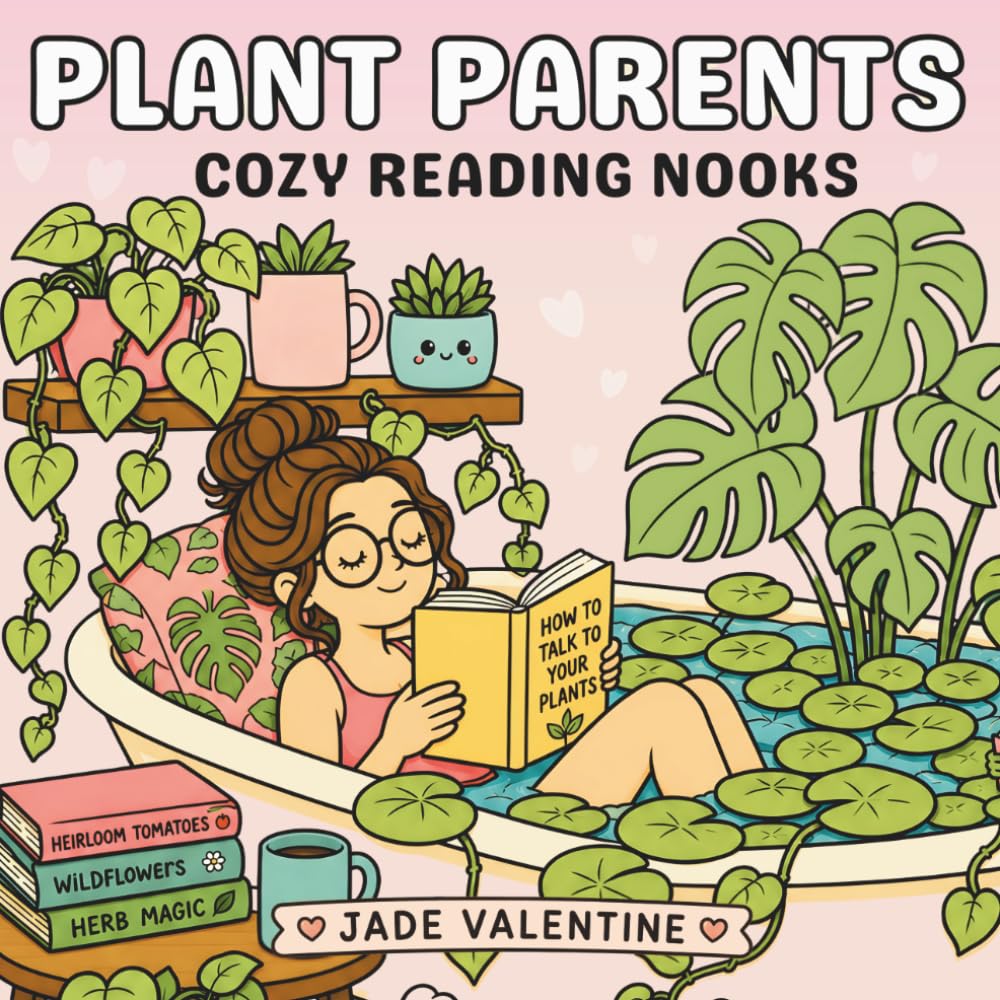 Plant Lovers Cozy Reading Nooks: Adult Coloring Book with Houseplants, Books and Botanical Relaxing Cozy Interiors (COZY BOOKISH NOOKS SERIES)