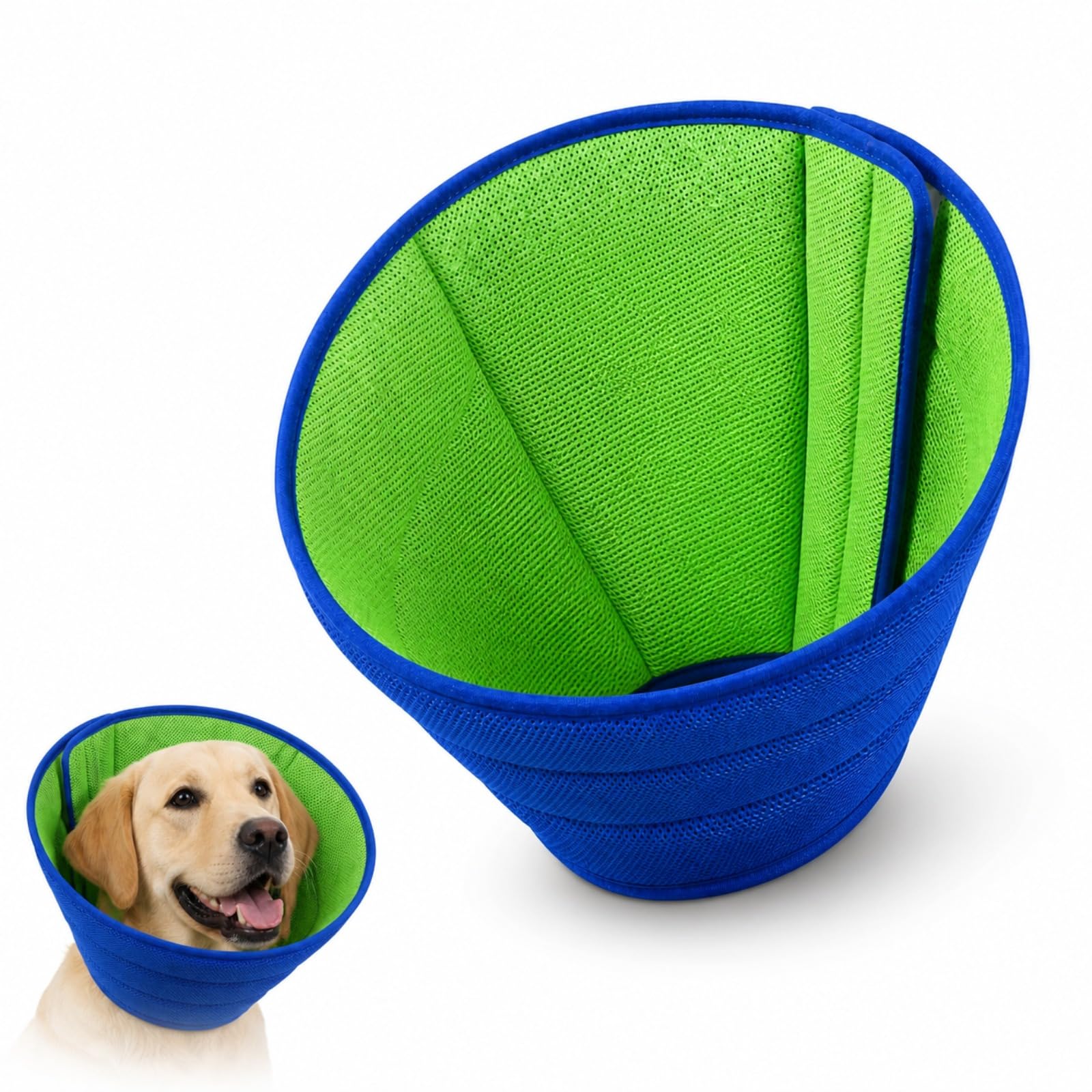 Pet Recovery Cone Collar for Large Dogs, Size L Adjustable Soft Cone