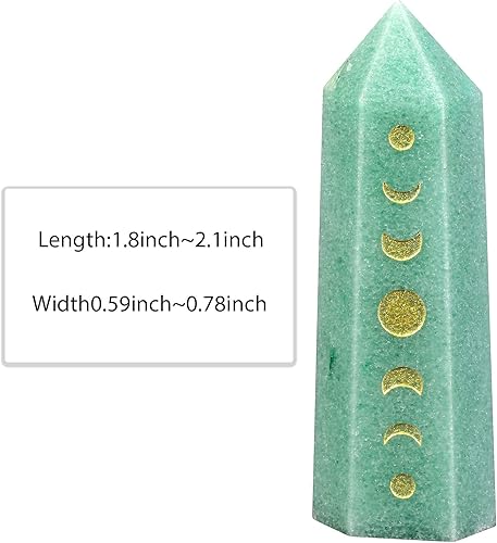 Vista 11 de Nupuyai Piedra de cristal curativo de lapislázuli para meditación de chakras, terapia de reiki, decoración de varita de cristal para oficina en casa