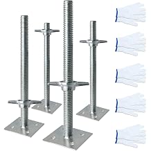 4 Pack Adjustable Scaffold Leveling Jacks 18.25" Solid Screw Jacks