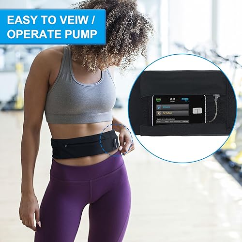 Miniatura 3 de Healvaluefit Soporte para cinturón de bomba diabética, cinturón de bomba de insulina para diabetes con tamaño cortable, cinturón de cintura para