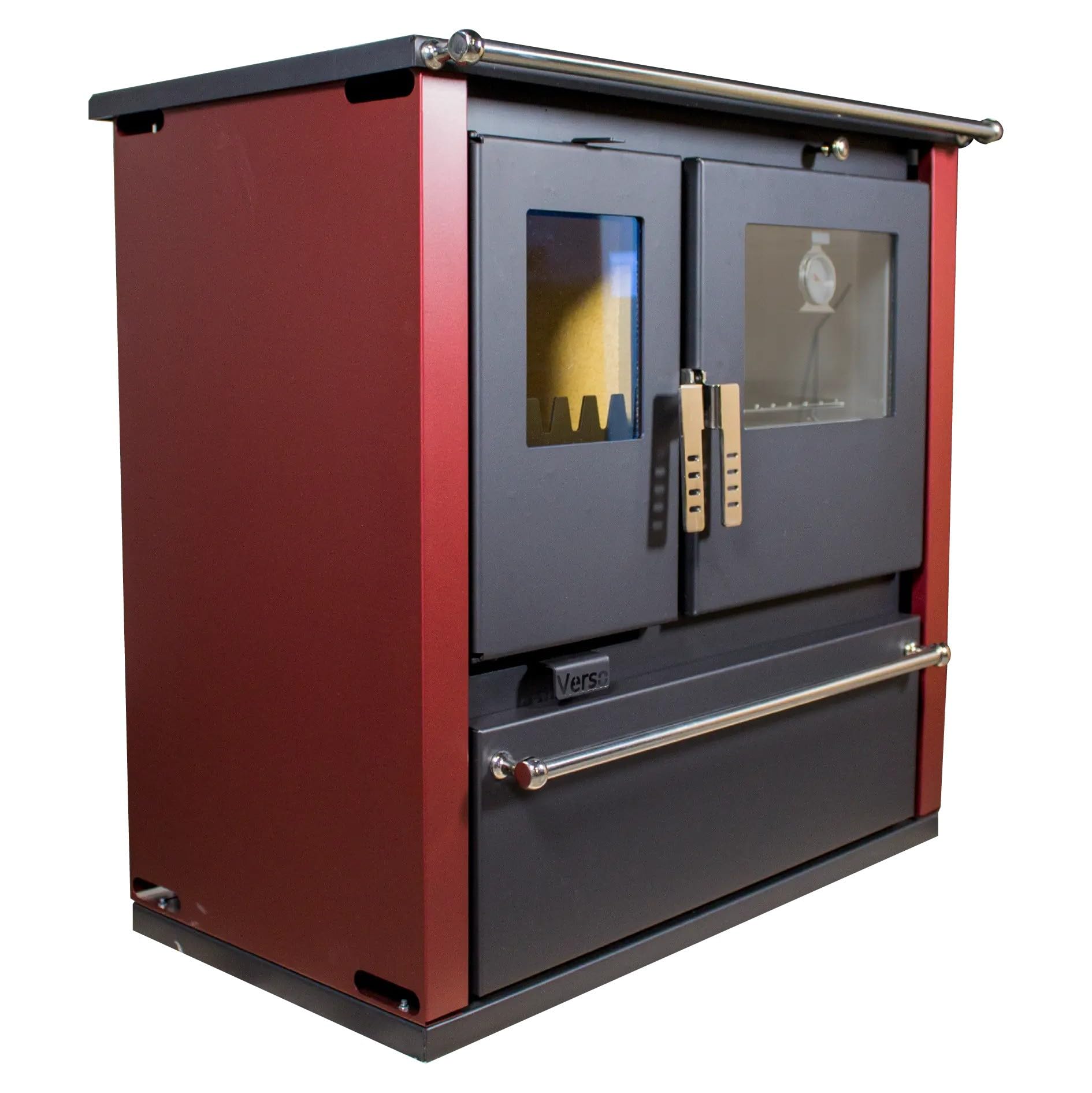 EEK A+ Verso CS Plus Küchenofen Kaminofen Holzherd 7.7 kW - Bordo