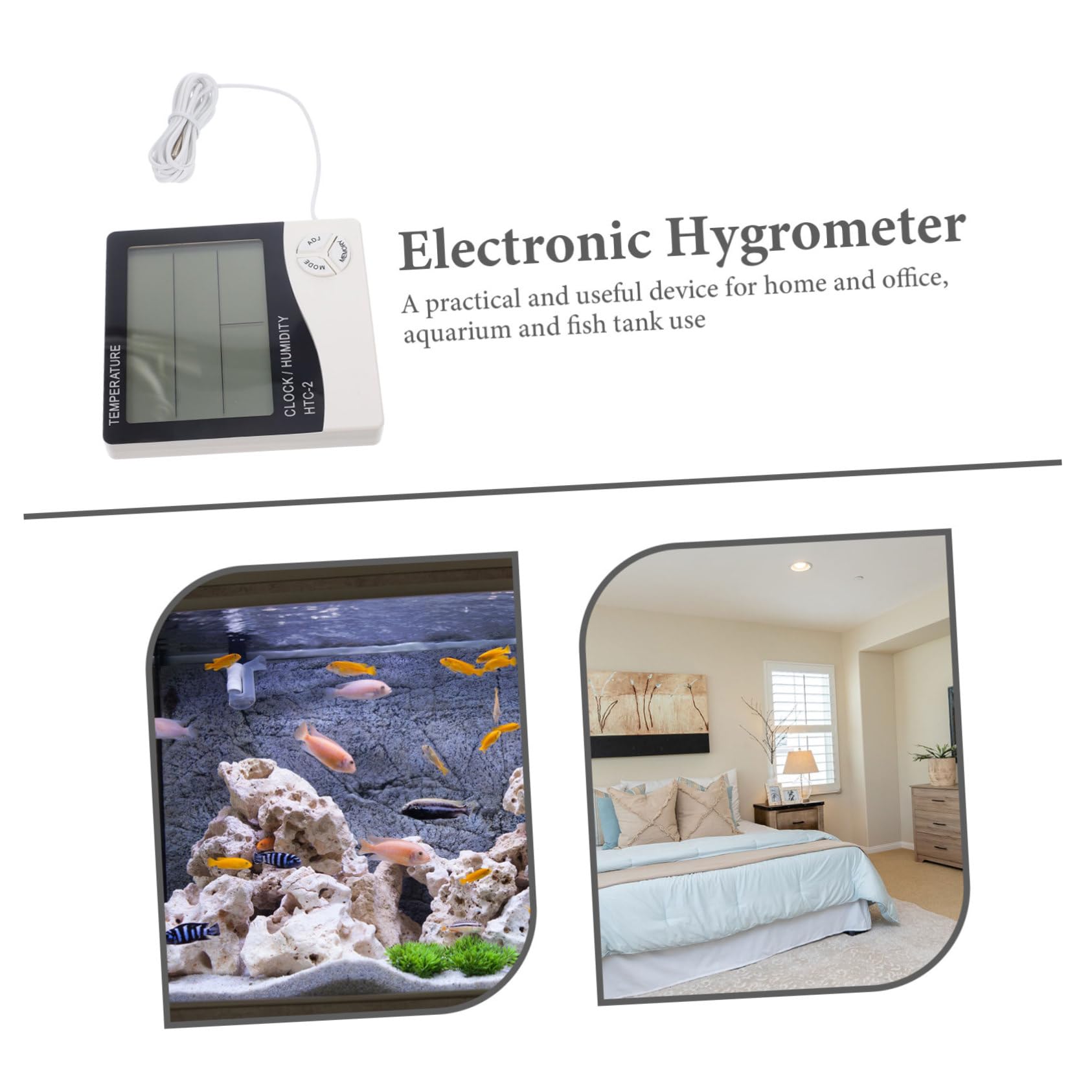 FOMIYES 3stücke Aquarium Thermometer Mit Doppelanzeige Für Präzise Temperaturmessung Geeignet Für Fischbecken Terrarien Und Zimmerpflanzen Große LCD-anzeige Batterie Vielseitig