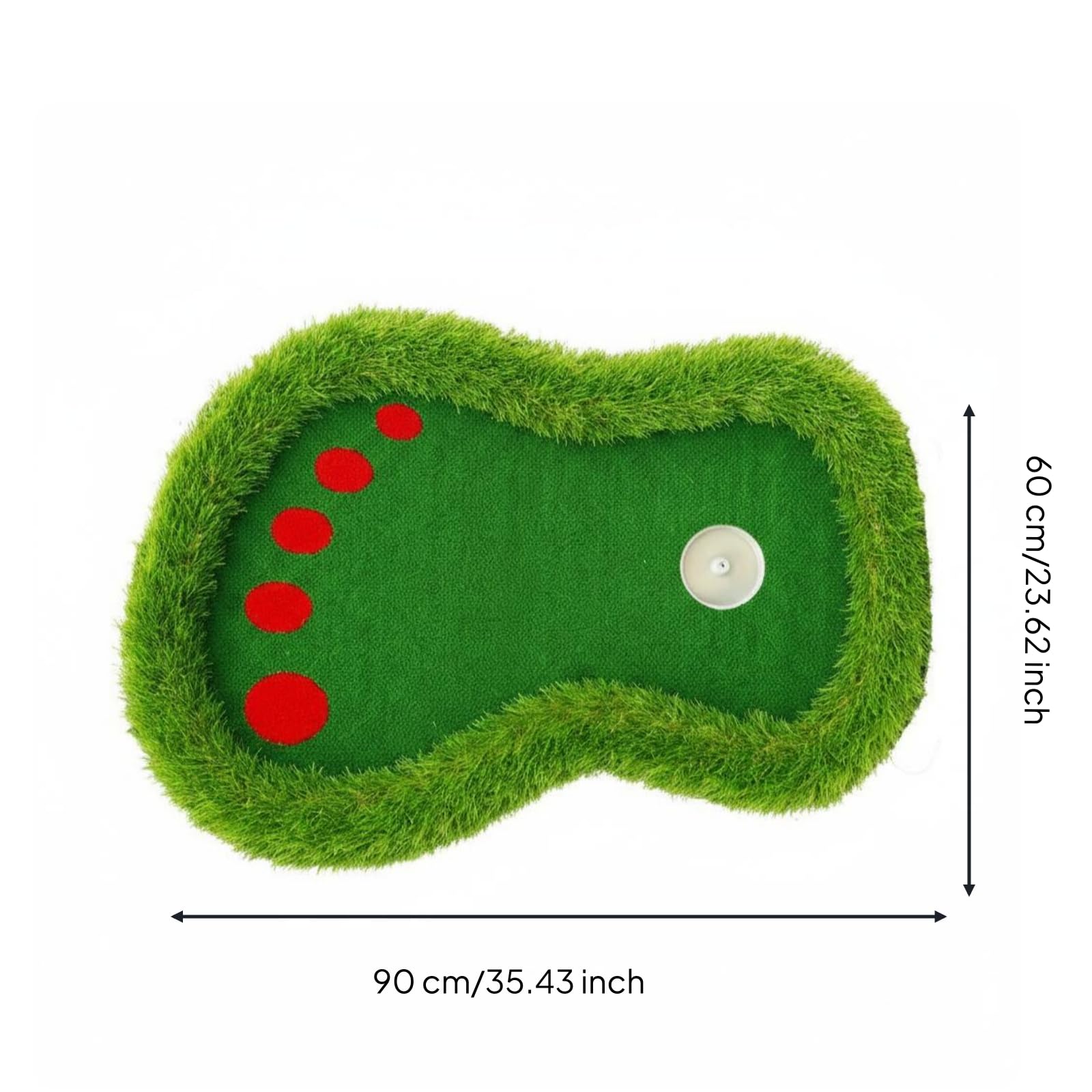 Green Galleggiante Golf Design Realistico Tappetino da Golf Galleggiante Forma Piede Attrezzatura Sportiva per Principianti, Piscina