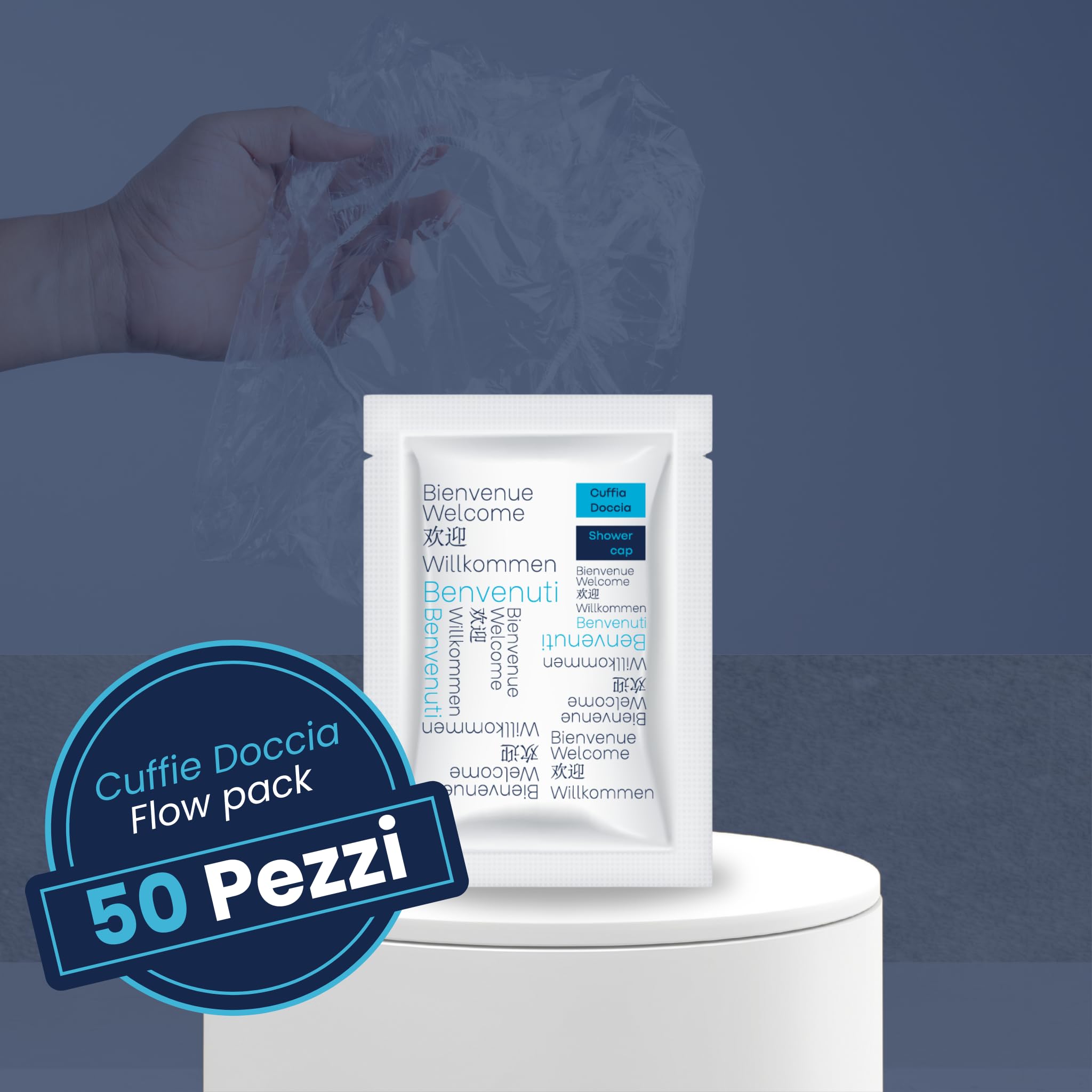 B&B Hotel Einweg-Bad-Set 350 Stück 100 x Dusch-Shampoo Flasche 30 ml 100 x Hygiene Intimpflege Flasche 20 ml 100 x rechteckige Seife 50 x Duschkopfhörer + gratis Bänder