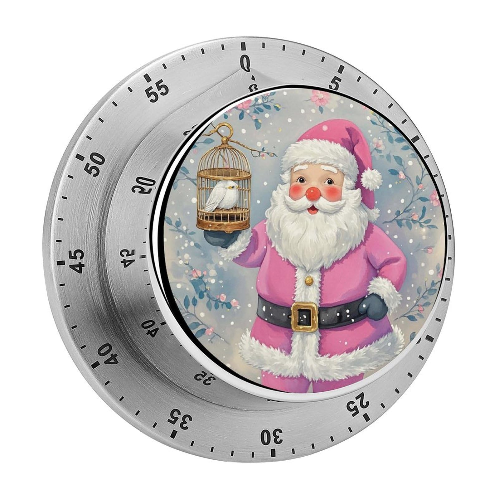 Santa Claus Printed Waterproof Christmas Timer with Loud Alarm Outdoor Timer for Cooking Exercise Baking