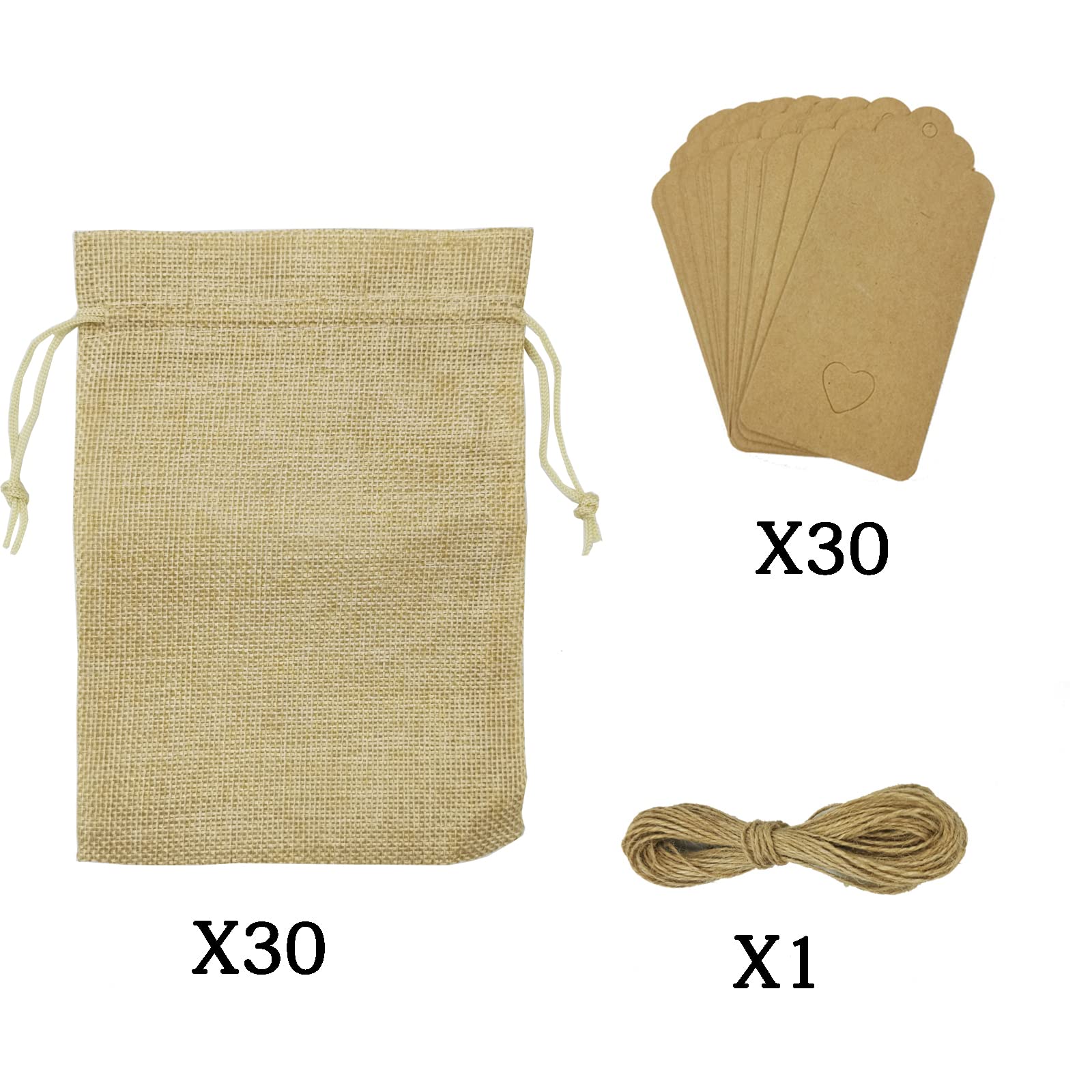 DUGYIRS 30 Pezzi Sacchi di Juta Sacchetti di Sacco con Coulisse Sacchettio Regalo di Iuta 13cmx18cm Piccolo Sacchetti Regalo per Gioielli Artigianali Festa Nozze(Giallo Chiaro)