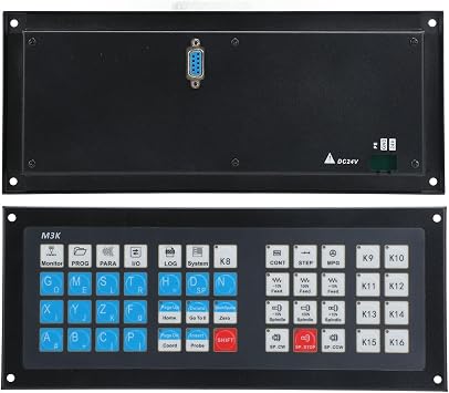 CNC Controller Expan Panel, CNC Controller Keyboard with Cable, Aluminum y Control System Panel for 3 4 5 Axes, Compatible with DDCS Expert M350 Model, Clear Key
