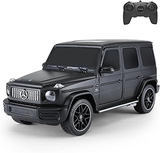 Officially Licensed Mercedes Benz G63 AMG RC Car, 1:24 Scale, Black - Remote Controlled with Front Wheel Shock Absorbers, Suitable for Indoor and Outdoor Play
