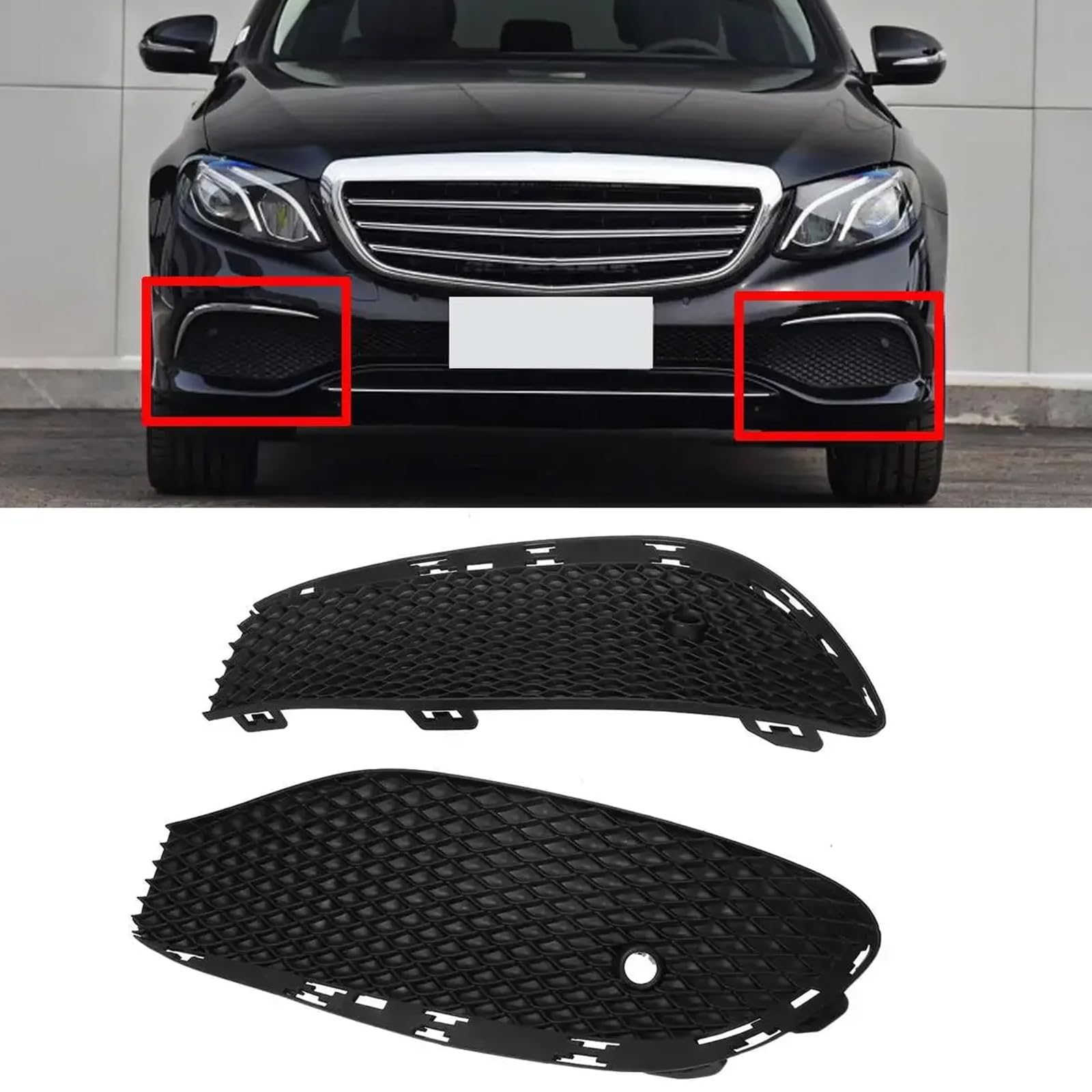 Amazon | 車用フロントバンパーフォグライトグリル 1ペア W213 2016