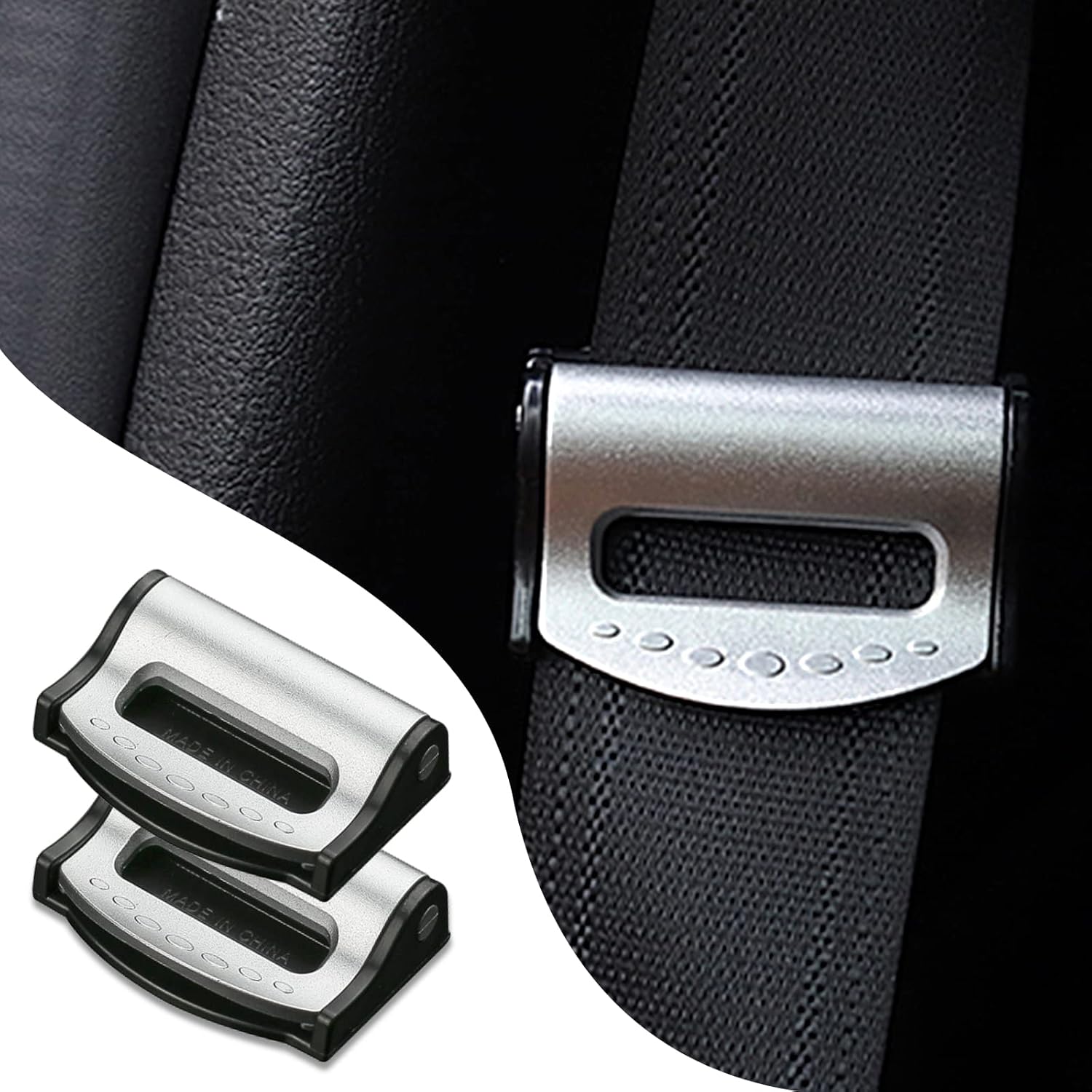 Gseigvee 2 Pack Car Seat Belt Clip, Seatbelt Adjuster for Adults, Comfort Universal