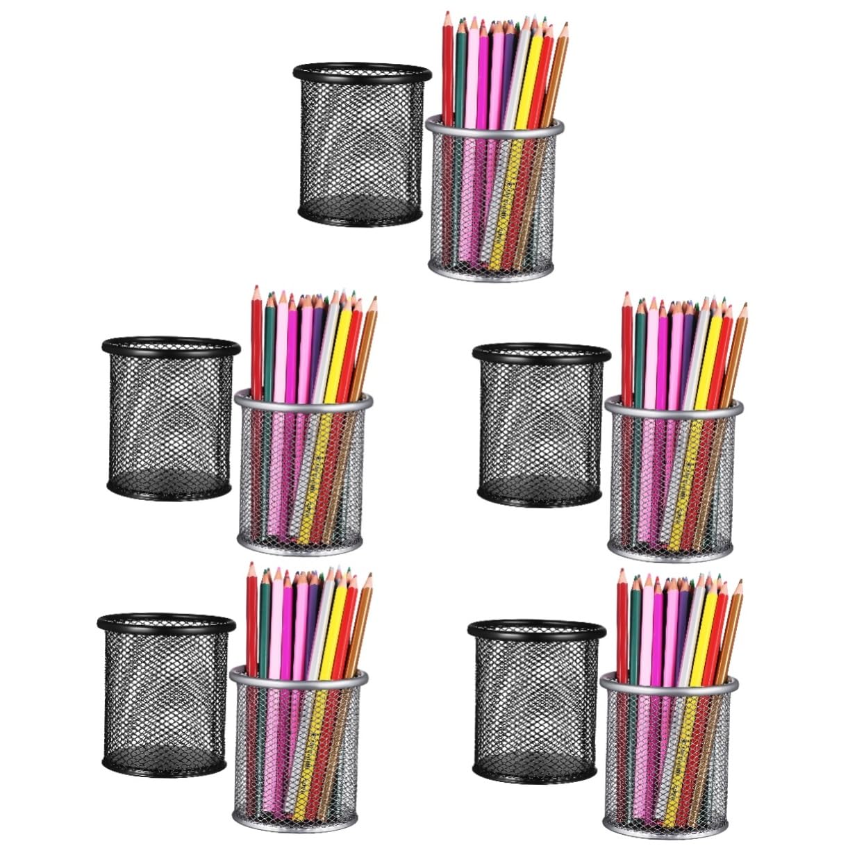 Operitacx 10 Cubos De Escritorio Con Soporte Para Para Organizar La Taza De Lápices Organizador De Cubo De Papelería Soporte De Almacenamiento De Papelería