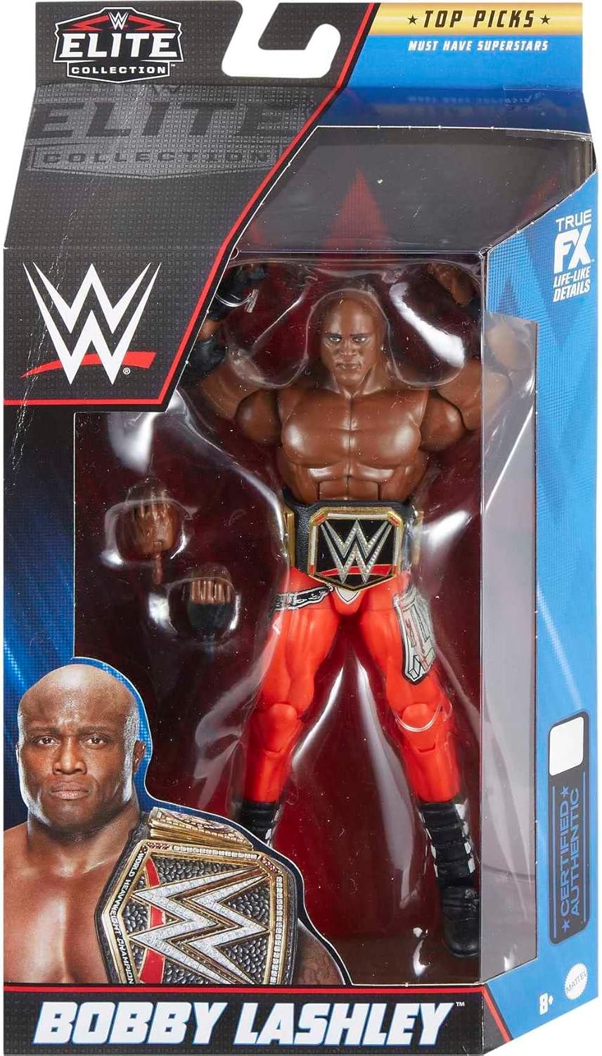 Mattel WWE Bobby Lashley Top Picks Elite Collection Action Figure, Articulation & Life-Like Detail, Interchangeable Accessories, 6-inch