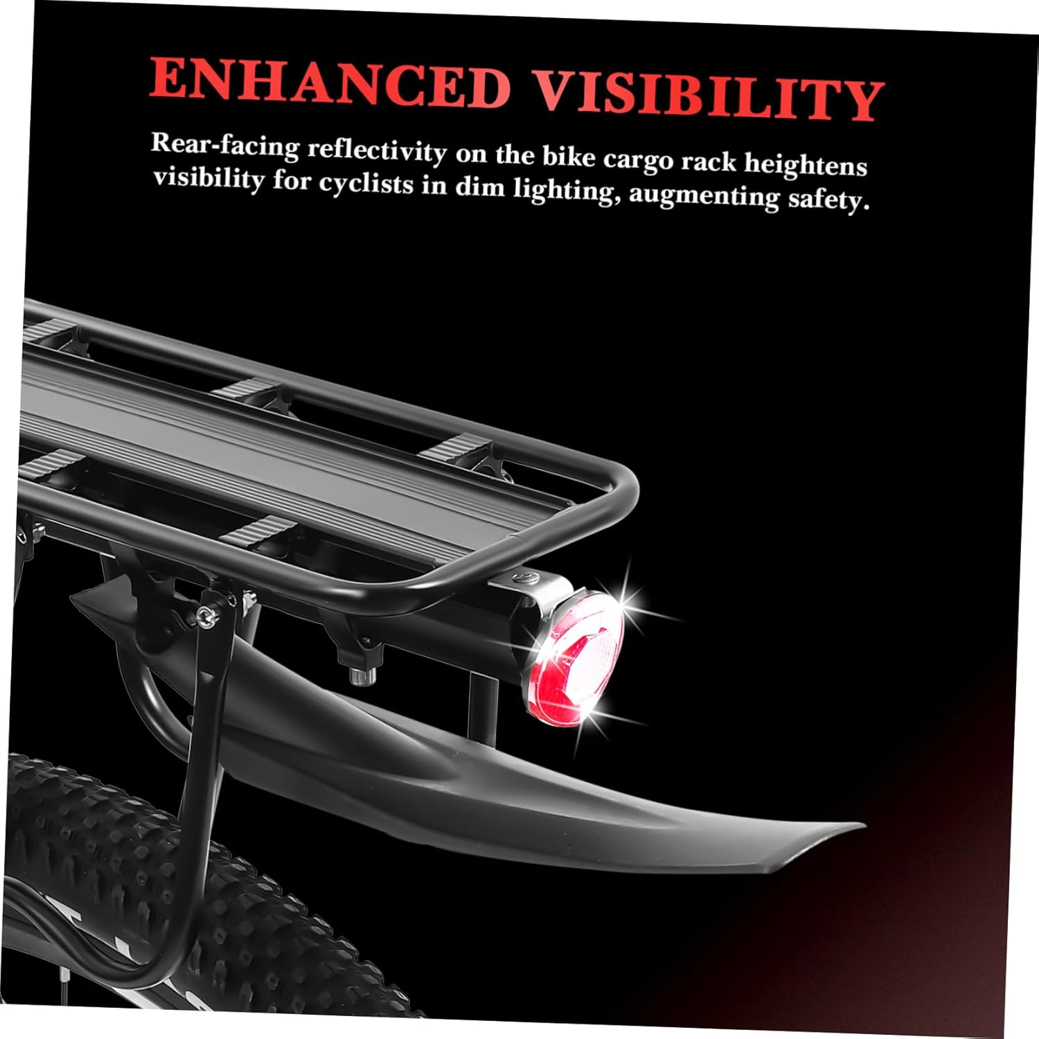 BESPORTBLE Bike Rear Rack Quick Release Mount Construction Rear Bike Cargo Rack Mudguard Tail Light