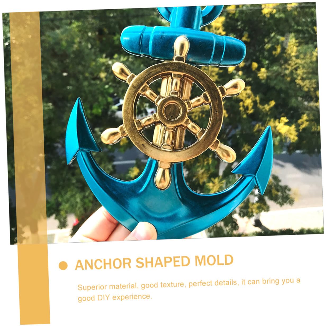 Zerodeko Stampo in Silicone per Ancora Fai da Te, 4 Pezzi Antiaderenti Riutilizzabili per Decorazioni Murali Artigianali, Resistente e Flessibile per Lavori Creativi Personalizzati