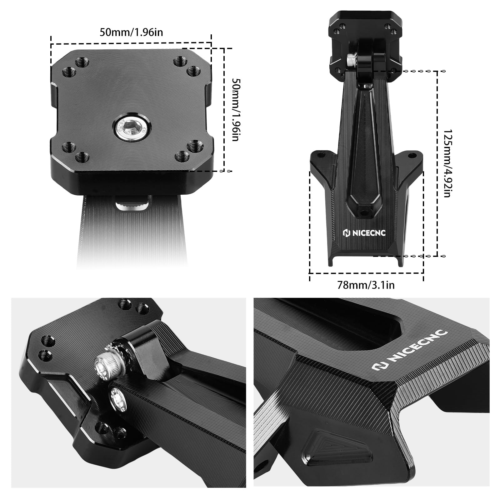 NICECNC AMPS 6061 - Soporte para teléfono móvil (aluminio 6061)